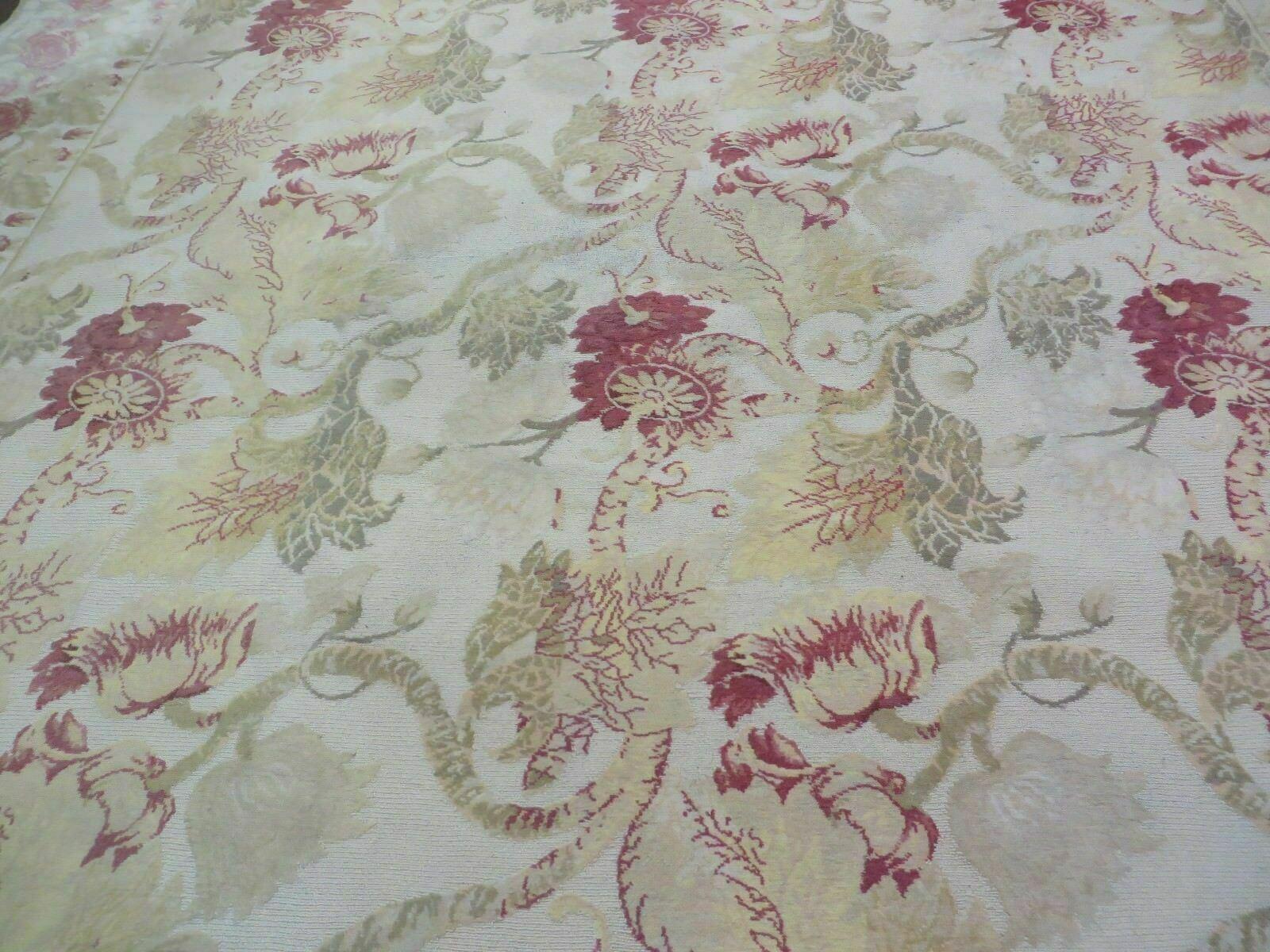 9' X 12' Vintage Handmade Tibetan Rug Carpet Modern Silk Raised Pattern # 835 - Jewel Rugs