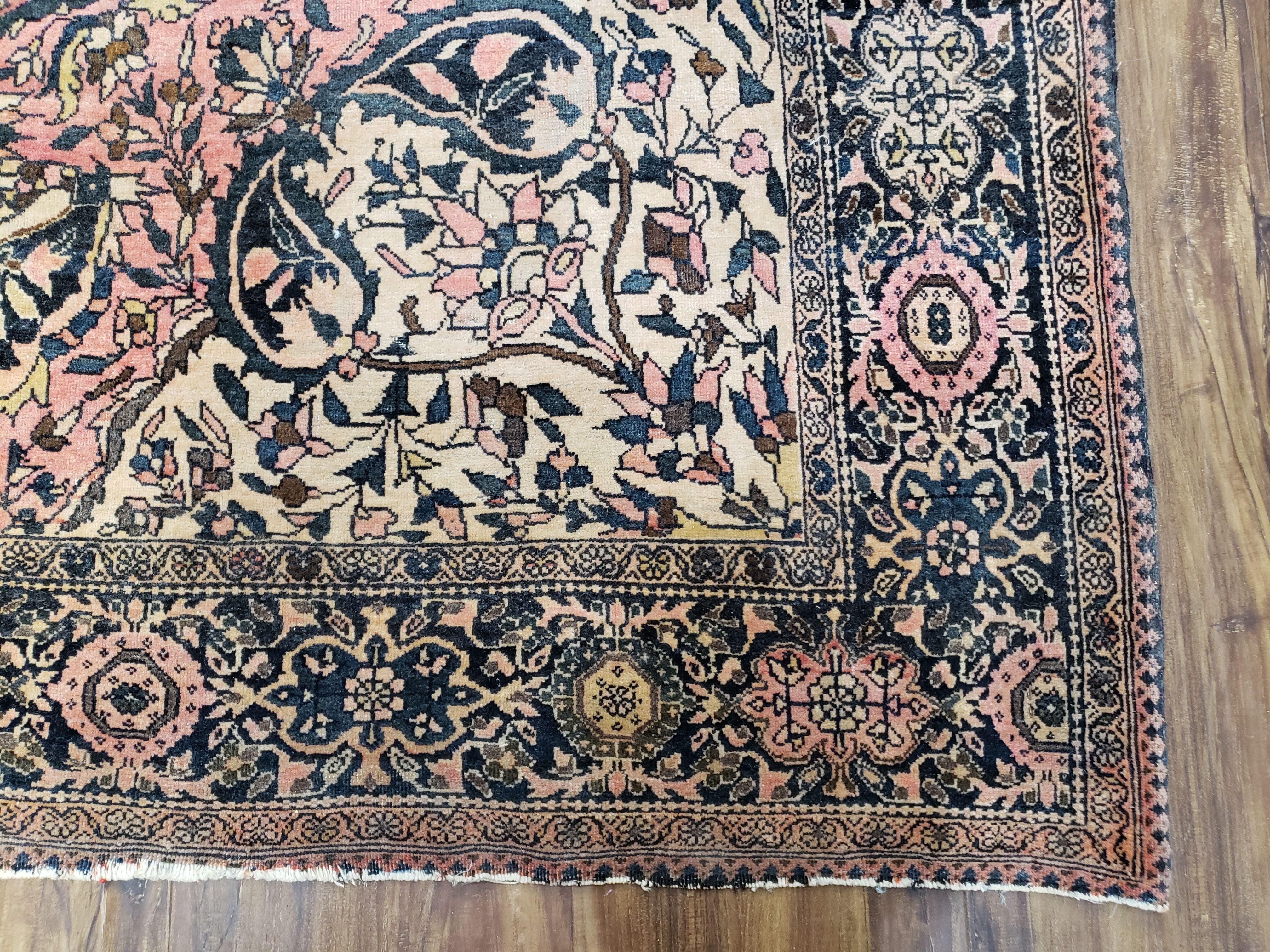 Antique Persian Farahan Rug, 4'1" x 6' 5" - Jewel Rugs