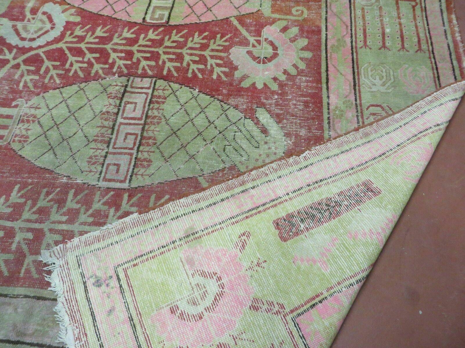 6' X 12' Antique Khotan Central Asia Turkestan Handmade Wool Rug - Jewel Rugs