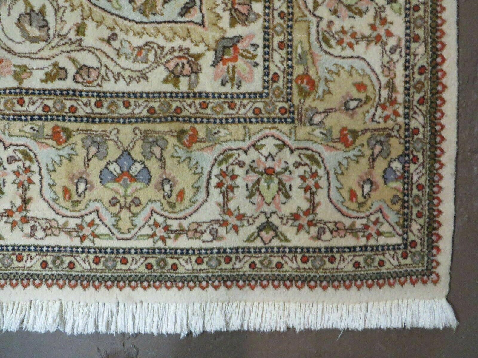 Vintage Persian Tabriz Rug 9x12, Tabatabaie Rug 9x12 Carpet, Handmade Hand Knotted Wool Area Rug, Tomato Red Beige, Medallion Rug, Floral - Jewel Rugs