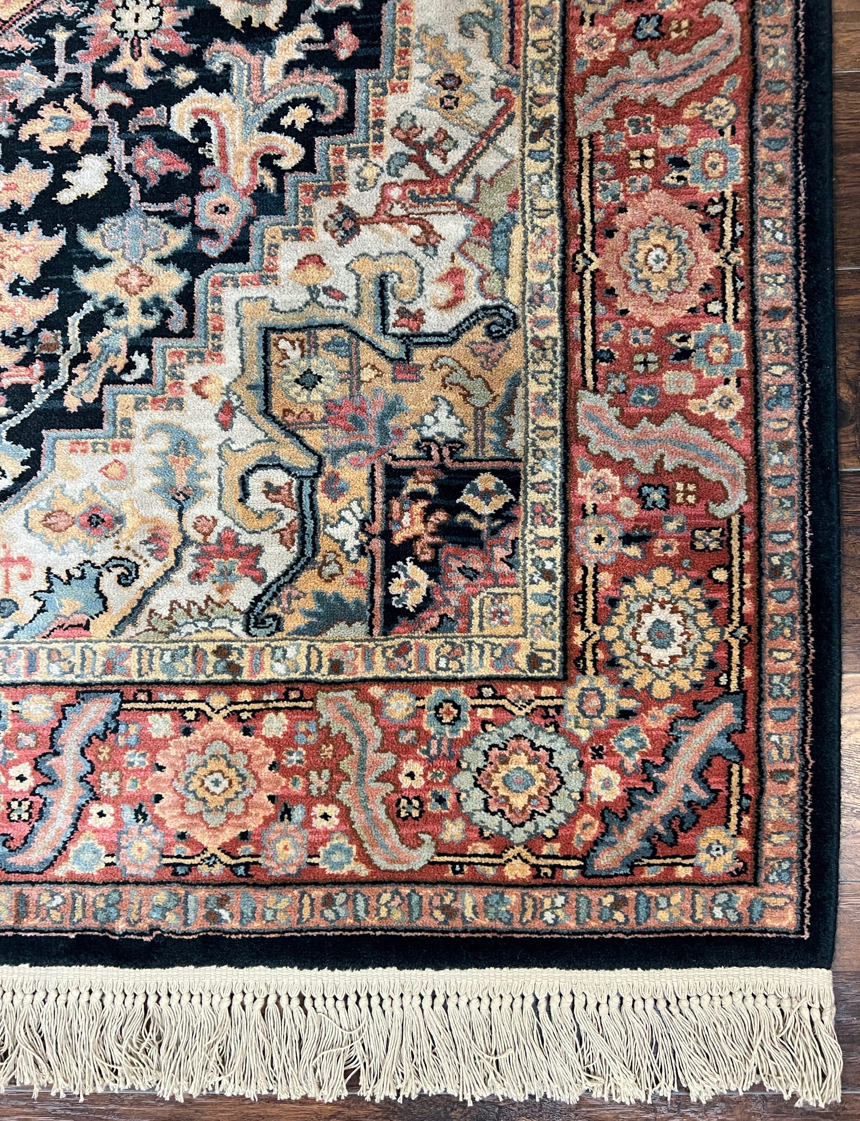 Karastan Navy Heriz #700/701 Rug, 5.9 x 9 Karastan Carpet, 100% Wool Pile, Discontinued Vintage Karastan Rug, Original 700 Series, Geometric - Jewel Rugs