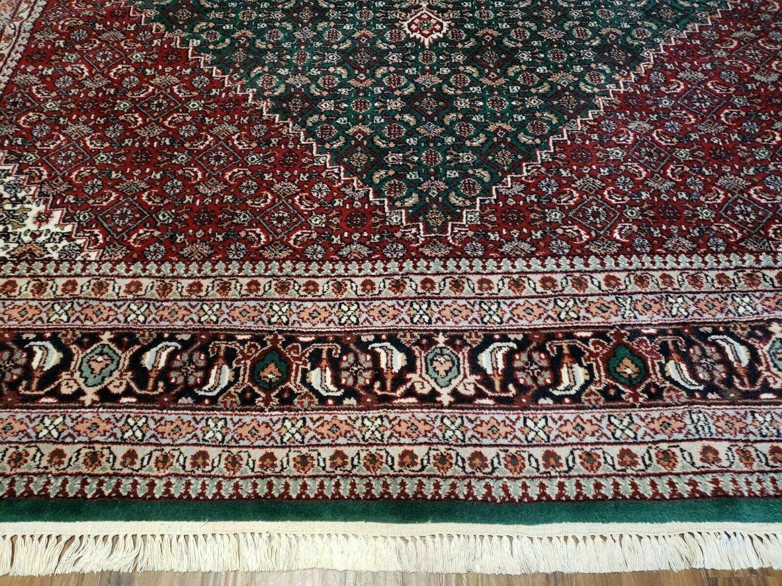 8' X 10' Vintage Handmade India Wool Rug Hand Knotted Carpet Herati Pattern - Jewel Rugs