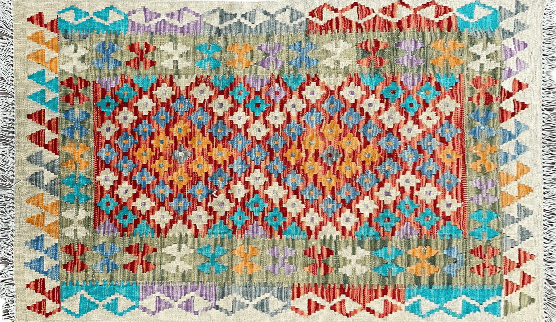 3x4 Colorful Kilim Rug 4 x 3 Multicolor Turkish Chobi Kilim Rug Small Flatweave Wool Playroom Rug New Tribal Kilim Rug - Jewel Rugs