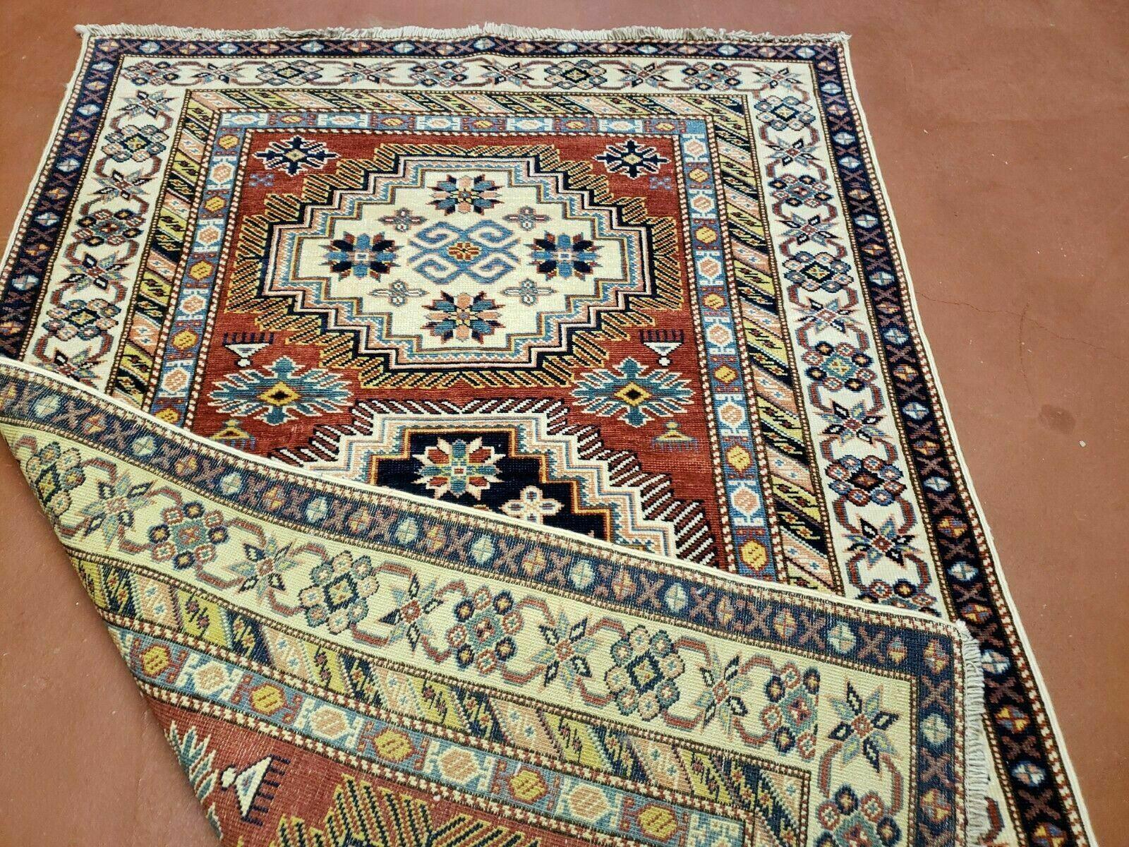 3' X 5' Vintage Handmade Turkish Caucasian Kazak Shirvan Wool Rug Colorful Nice - Jewel Rugs