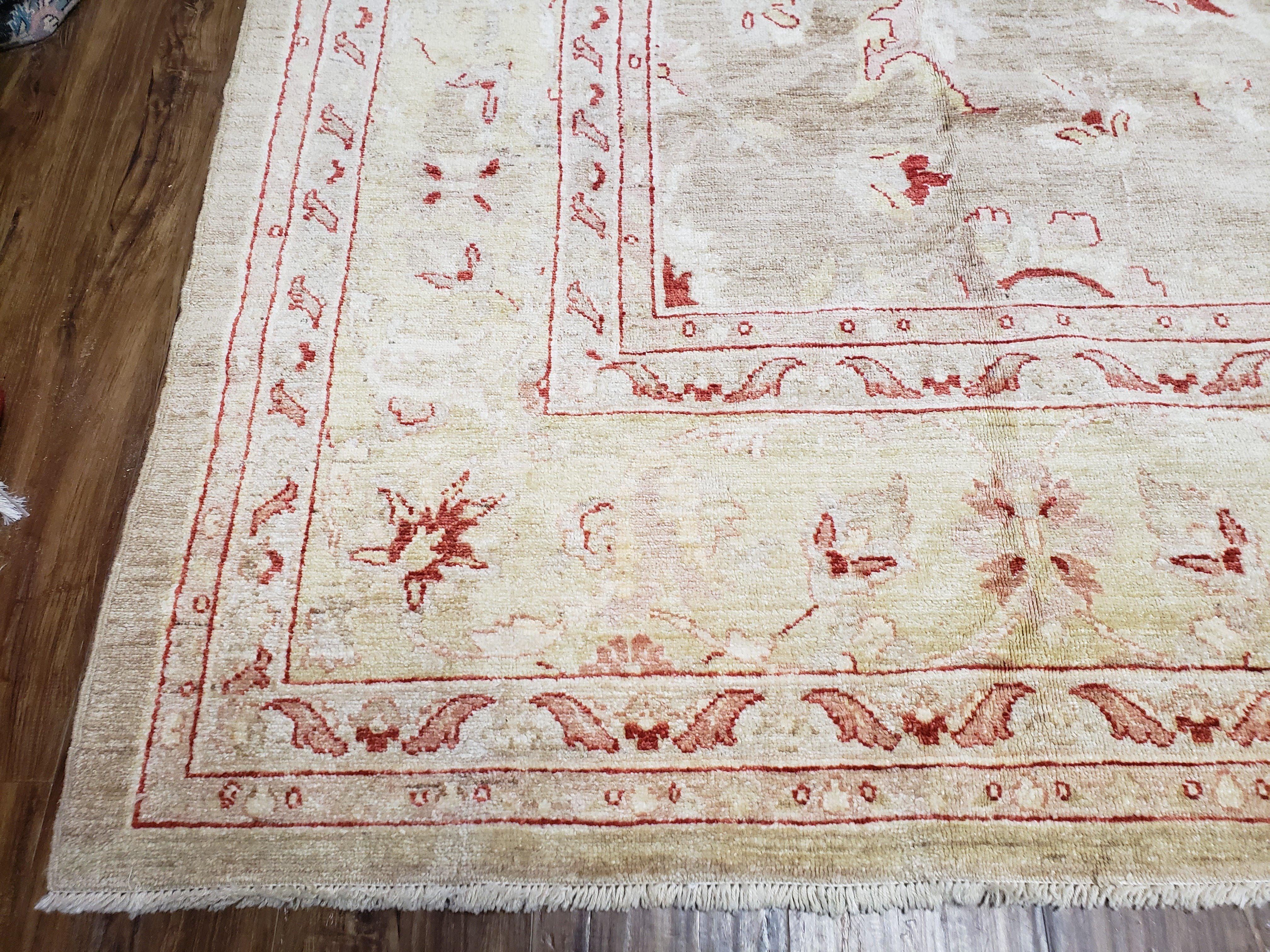 Turkish Oushak Rug 9x13, Vintage Wool Handmade Turkish Carpet, Neutral Colors, Decorative Rug, Living Room Rug, Modern - Jewel Rugs