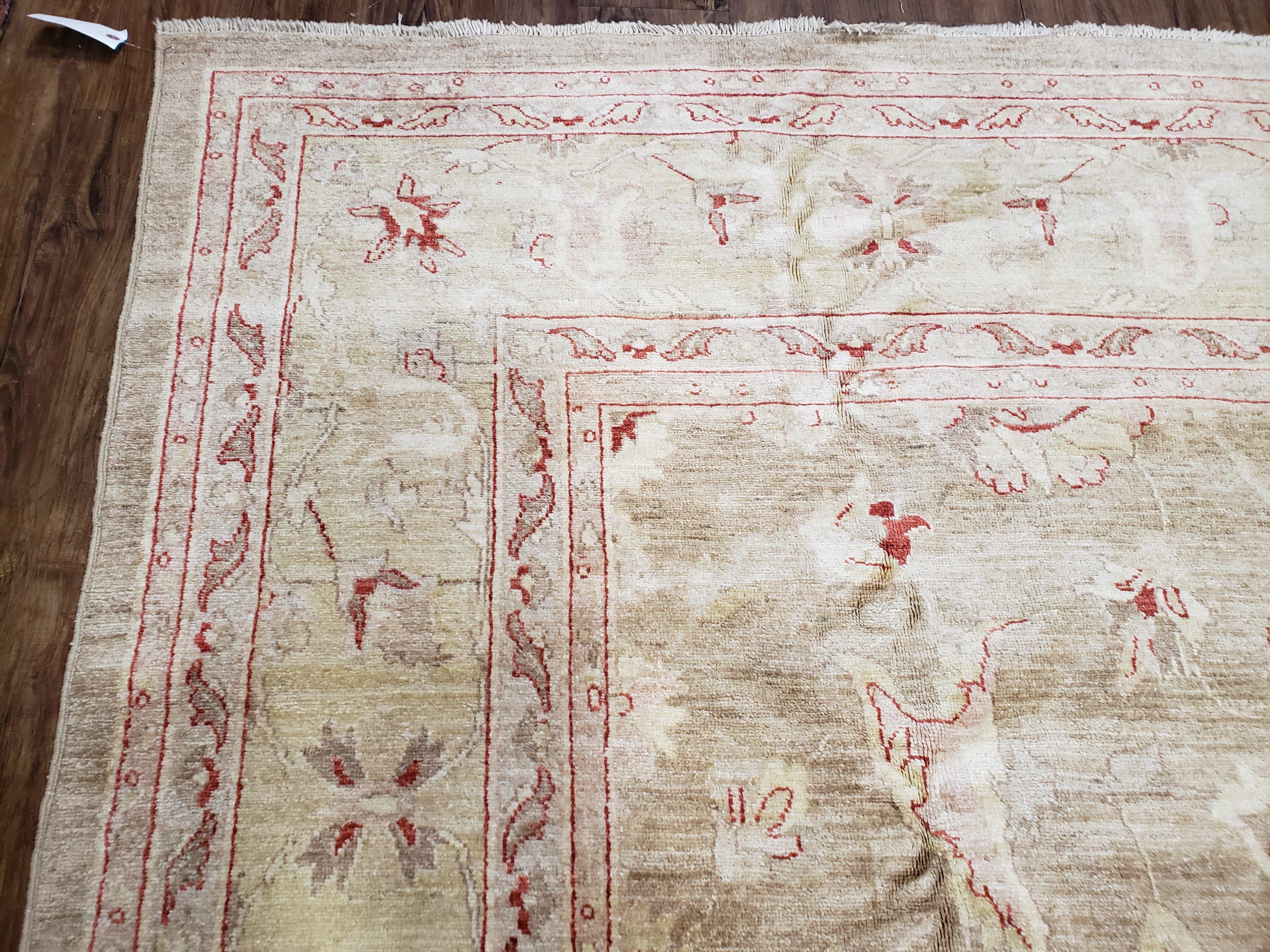 Turkish Oushak Rug 9x13, Vintage Wool Handmade Turkish Carpet, Neutral Colors, Decorative Rug, Living Room Rug, Modern - Jewel Rugs