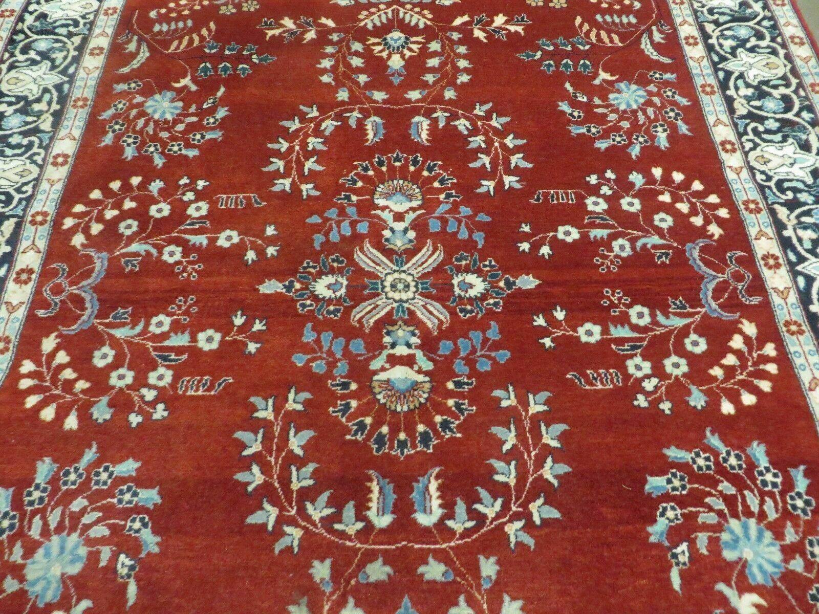 4' X 6' Vintage Fine Handmade Indian Wool Rug Carpet Vegetable Dyes Red Nice - Jewel Rugs