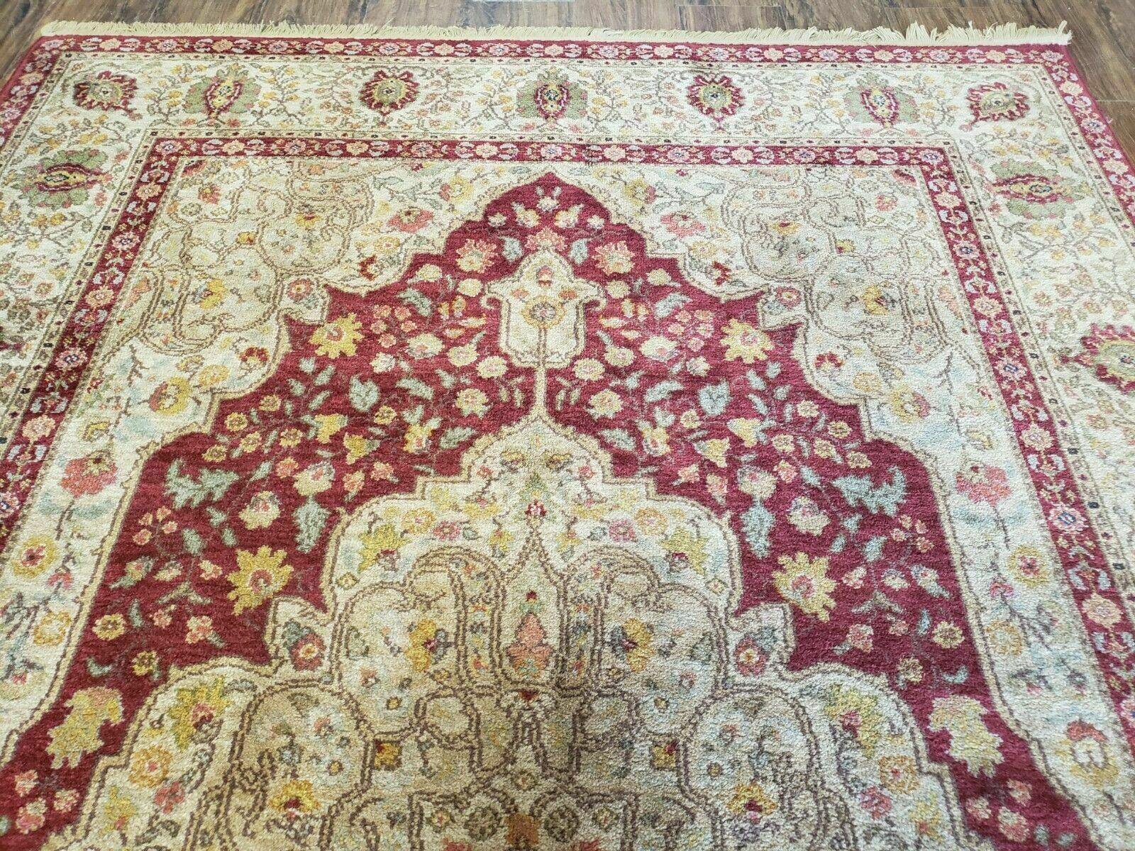 Karastan Rug 5.9 x 9 Antique Legends Royal Tabriz Wool Pile Vintage Rare Design - Jewel Rugs