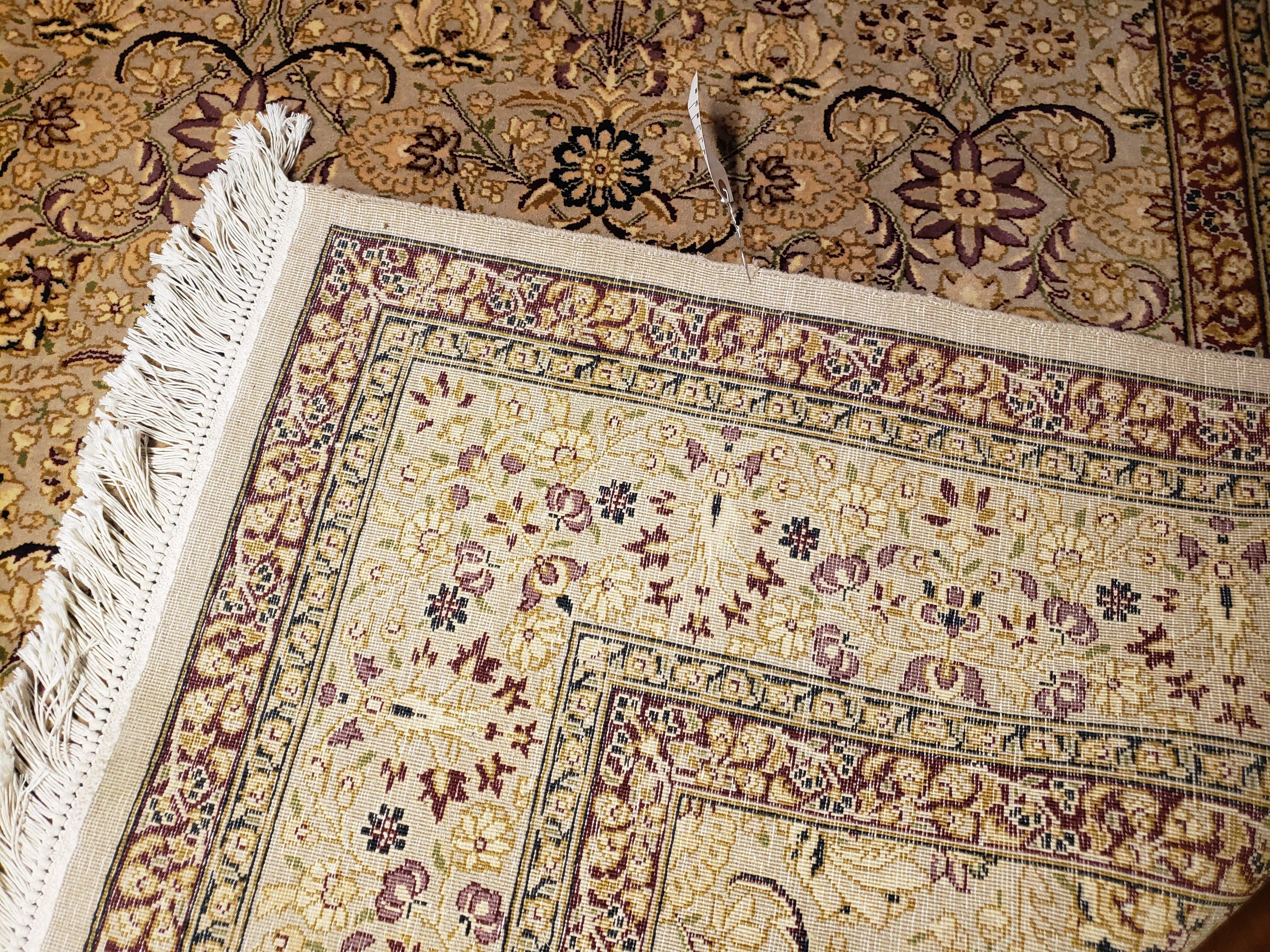 9x12 Pink Turkish Sivas Wool Rug, 9 x 12 Pink Persian Carpet, Allover Floral Design, Vintage Hand-Knotted, Living Room Rug, Dining Room Rug - Jewel Rugs