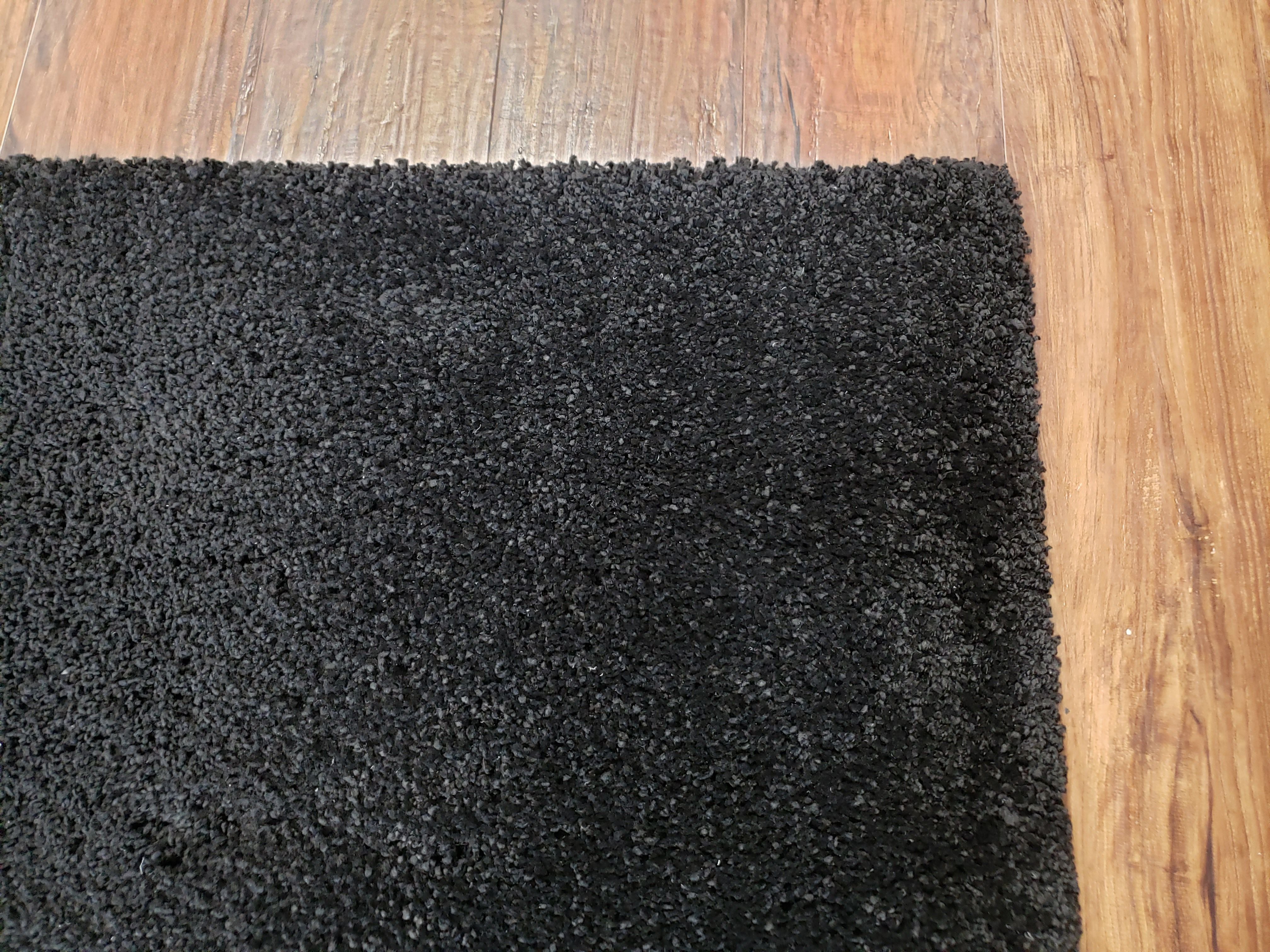 Black Shag Rug 8x10, Savafieh Milan Fluffy Black Carpet, Room Sized Shag Rug, Modern Contemporary Rug, Soft Living Room Rug, Bedroom Rug - Jewel Rugs