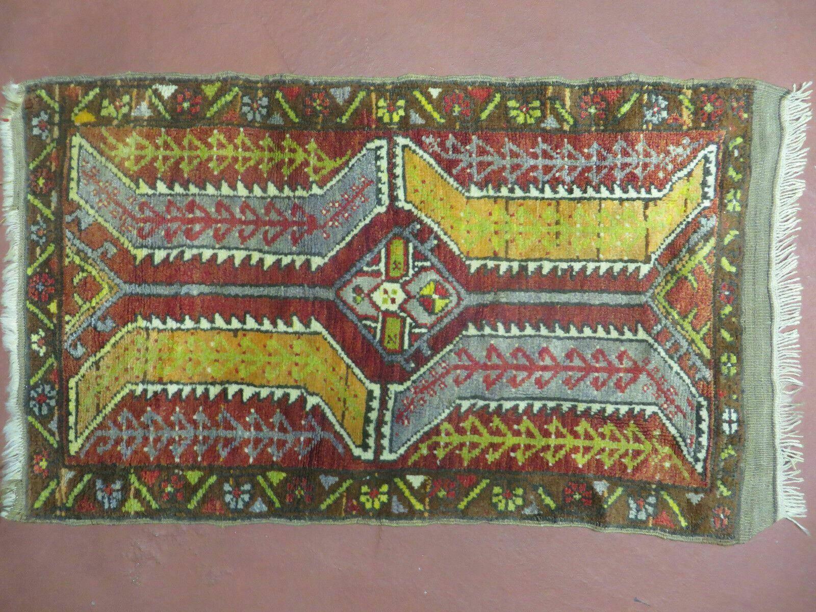 Small Turkish Yastik Rug 1.9 x 2.10, Antique Handmade Oushak Carpet - Jewel Rugs