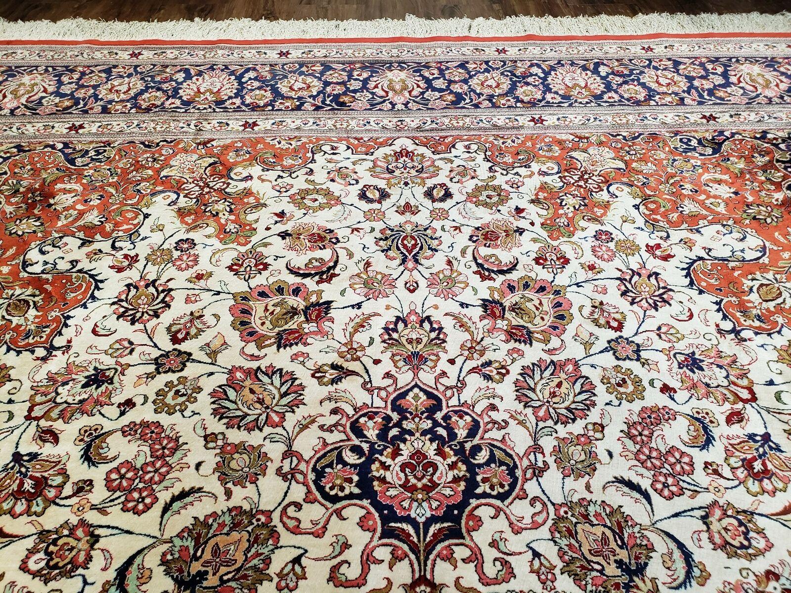Stunning Persian Silk Qum Rug 10x13, Signed Ahmadi, 600 KPSI, Masterpiece - Jewel Rugs