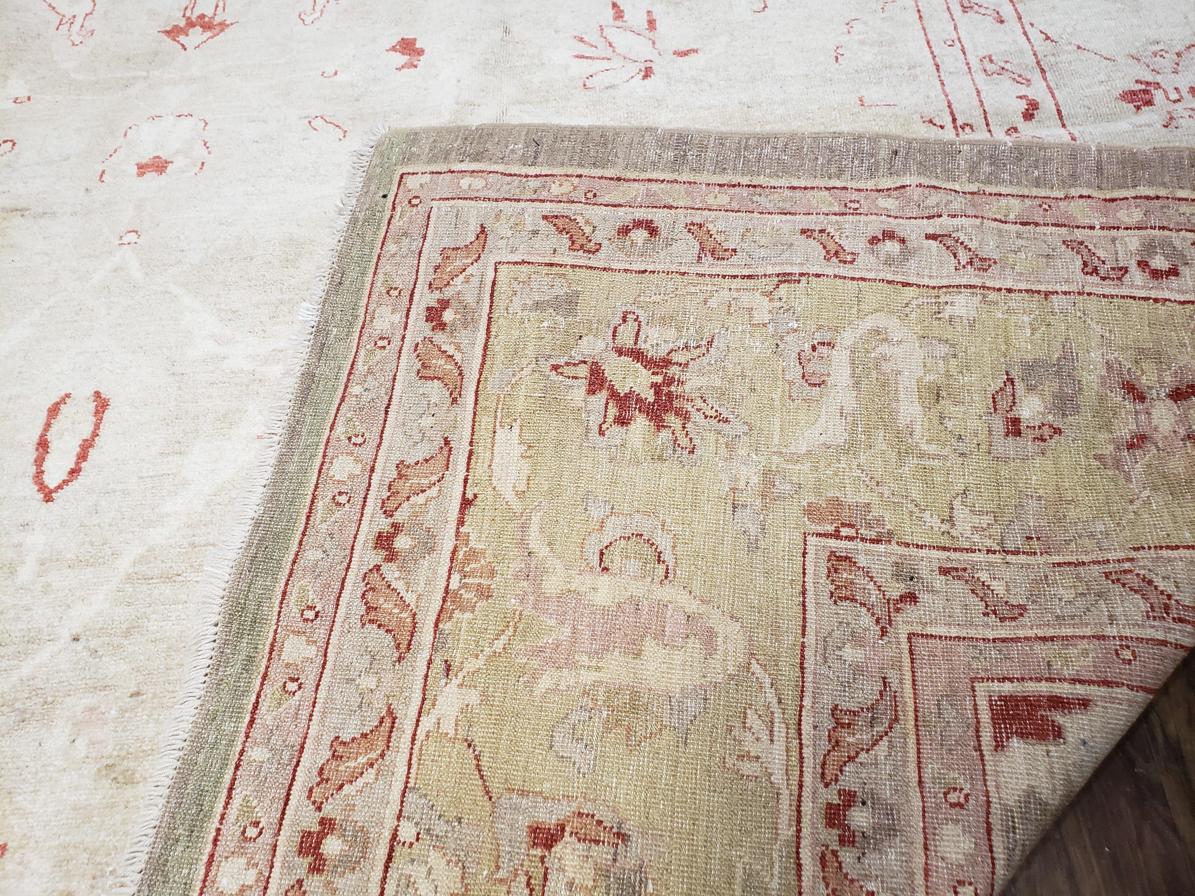 Turkish Oushak Rug 9x13, Vintage Wool Handmade Turkish Carpet, Neutral Colors, Decorative Rug, Living Room Rug, Modern - Jewel Rugs