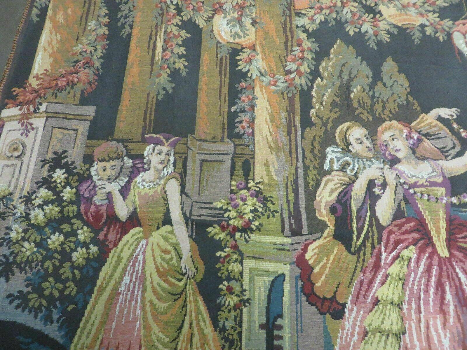 4' x 6' Tapestry French European Hand Loomed Victorian Beauty Easy Wall Hanging - Jewel Rugs