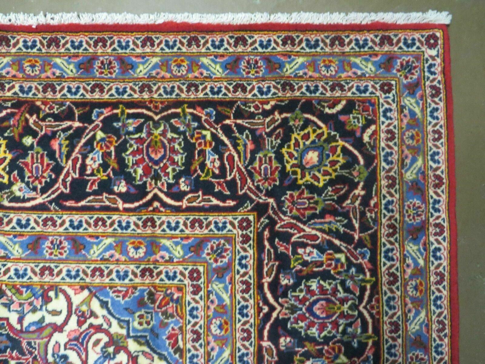 8' X 11' Vintage Handmade India Wool Rug Hand Knotted Carpet Red Nice # 814 - Jewel Rugs