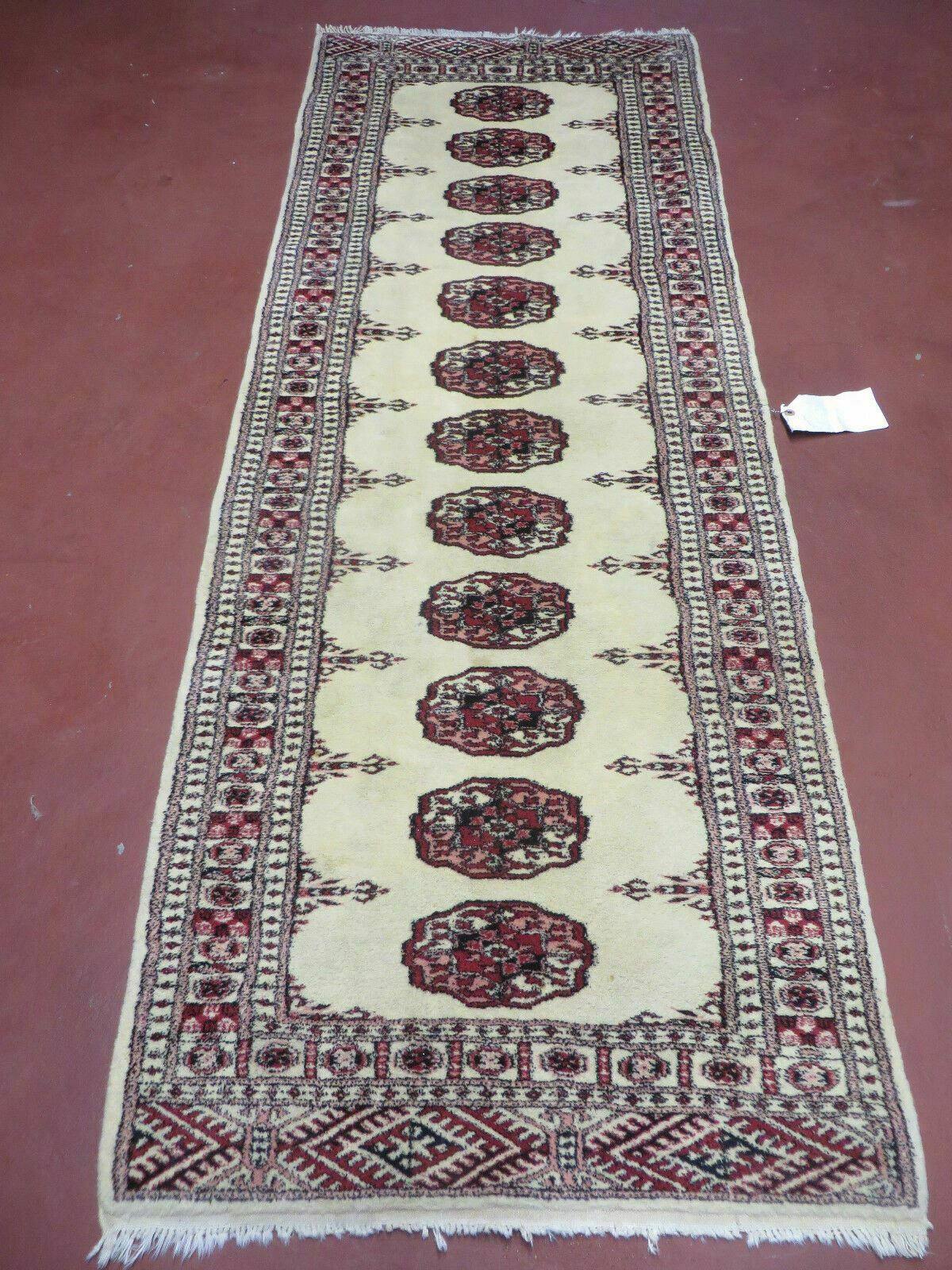 2' 7" x 7' Handmade Finely Knotted Pakistani Turkoman Bokhara Detailed Wool Rug - Jewel Rugs