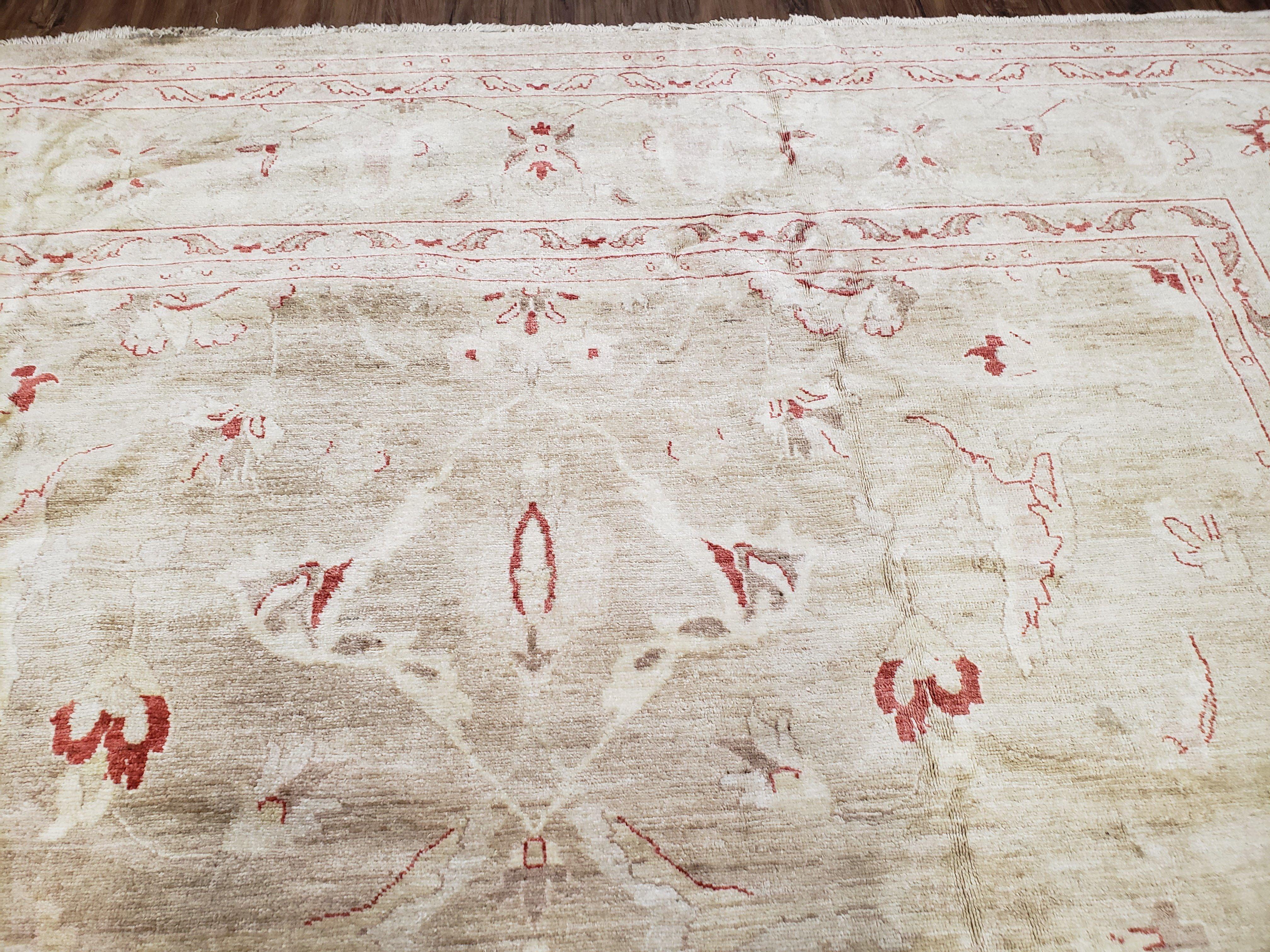 Turkish Oushak Rug 9x13, Vintage Wool Handmade Turkish Carpet, Neutral Colors, Decorative Rug, Living Room Rug, Modern - Jewel Rugs