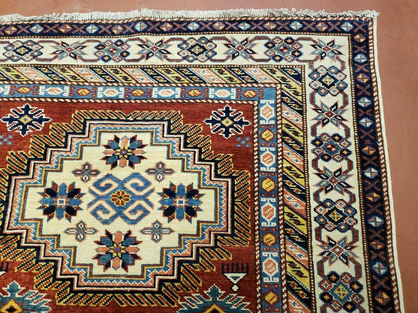 3' X 5' Vintage Handmade Turkish Caucasian Kazak Shirvan Wool Rug Colorful Nice - Jewel Rugs