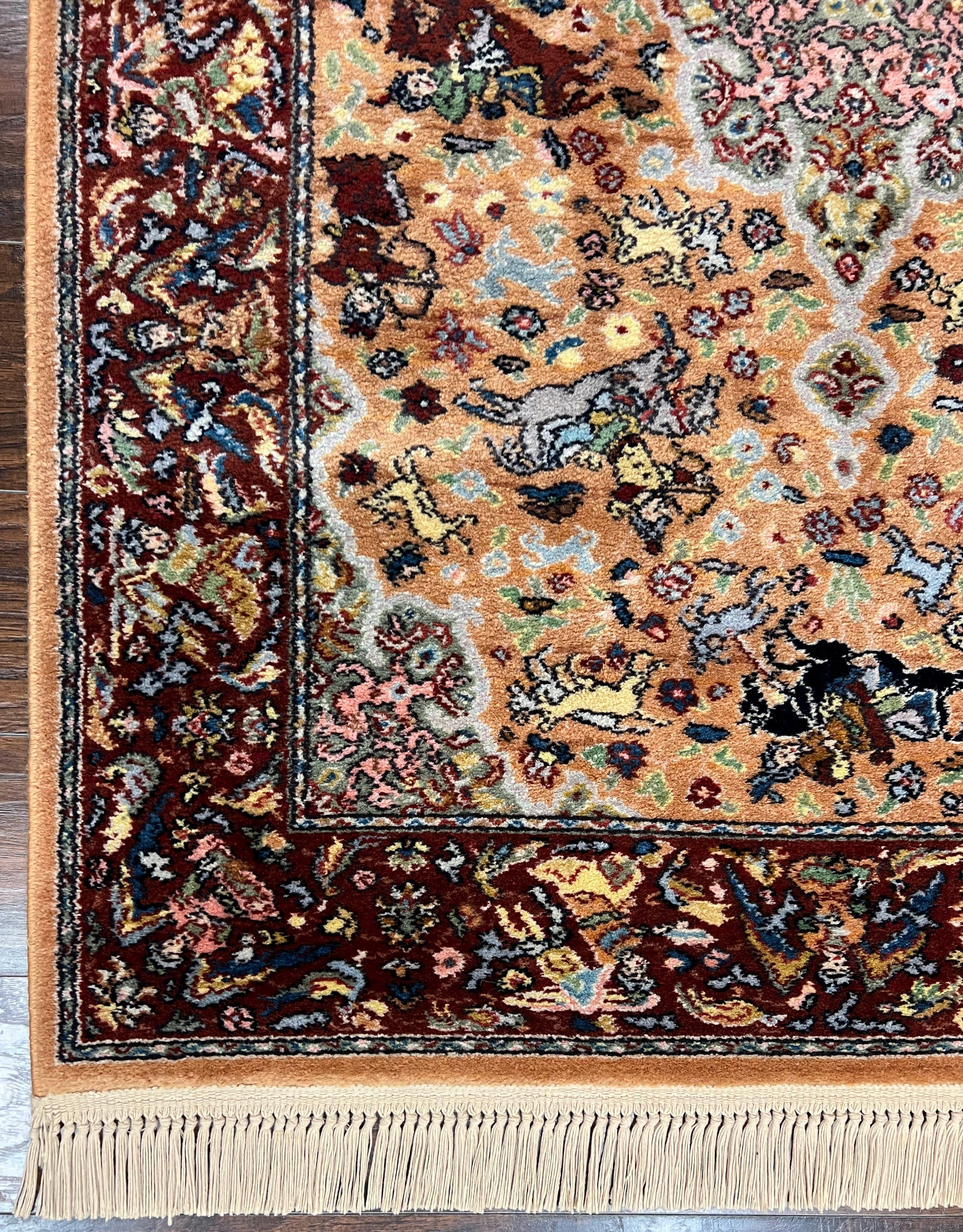 Karastan Rug 4x6 Persian Hunting Pattern #723, Rare Karastan Carpet, Wool Pile, Discontinued Vintage Karastan, Original 700 Series, Tan - Jewel Rugs