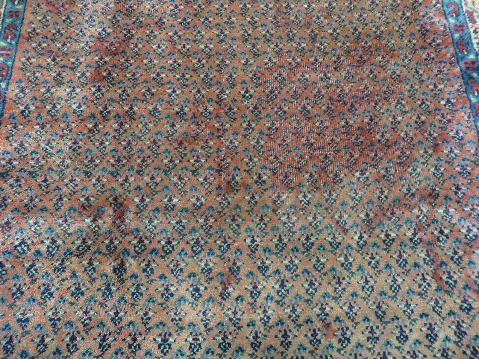 Antique Persian Seraband Runner 3.7 x 11 - Red, Wool, Mir Pattern - Jewel Rugs