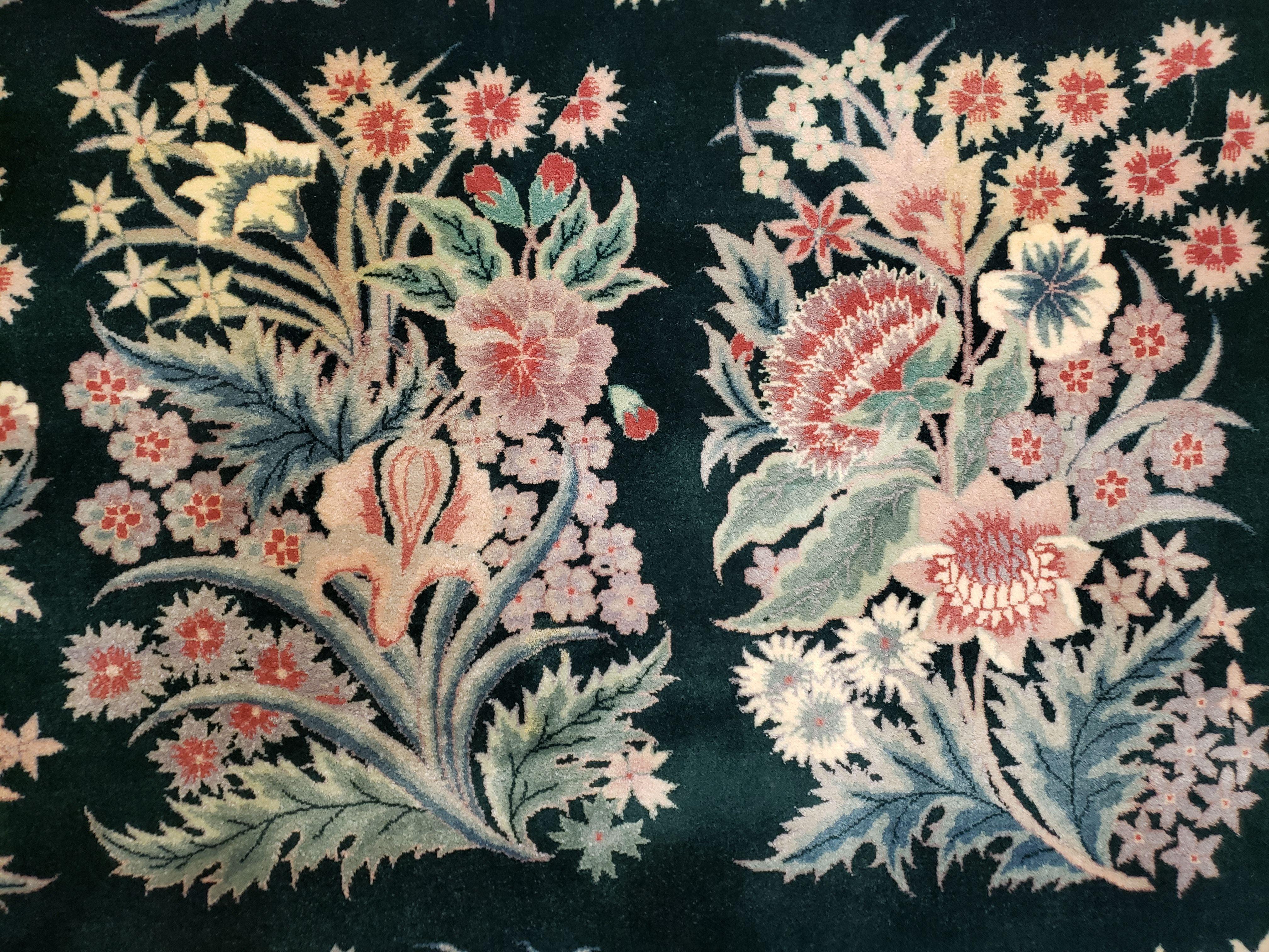 9x12 Floral Pattern Rug Garden of Eden Pakistani Carpet Hand Knotted Wool Area Rug Living Room Rug Vintage Dining Room Rug 9 x 12 Nice - Jewel Rugs