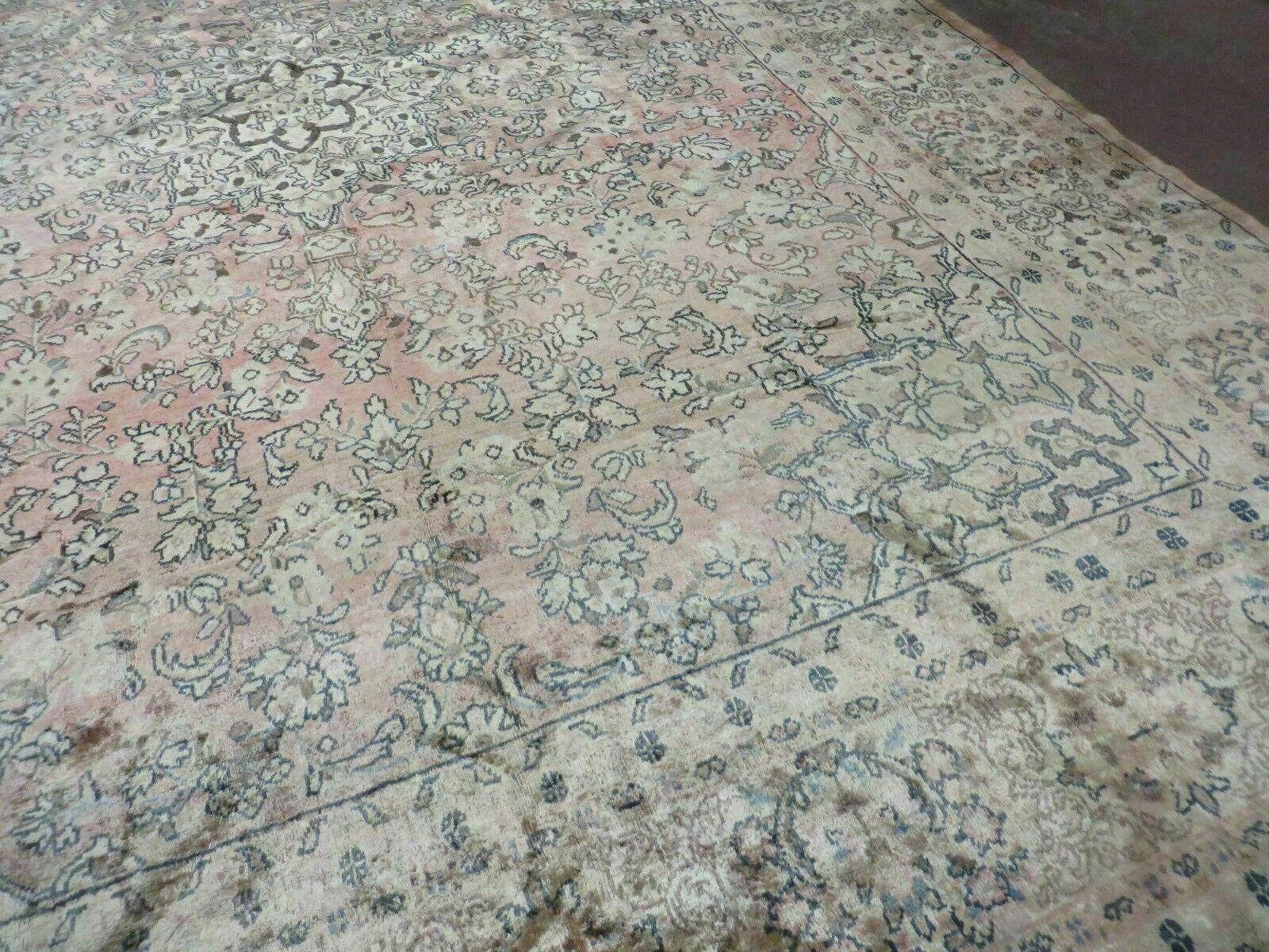 9x12 Persian Rug - Muted Colors - Shiny Wool - Antique Persian Carpet - Room Sized Wool Rug - Allover Floral Design - Hand Knotted Rug - Jewel Rugs