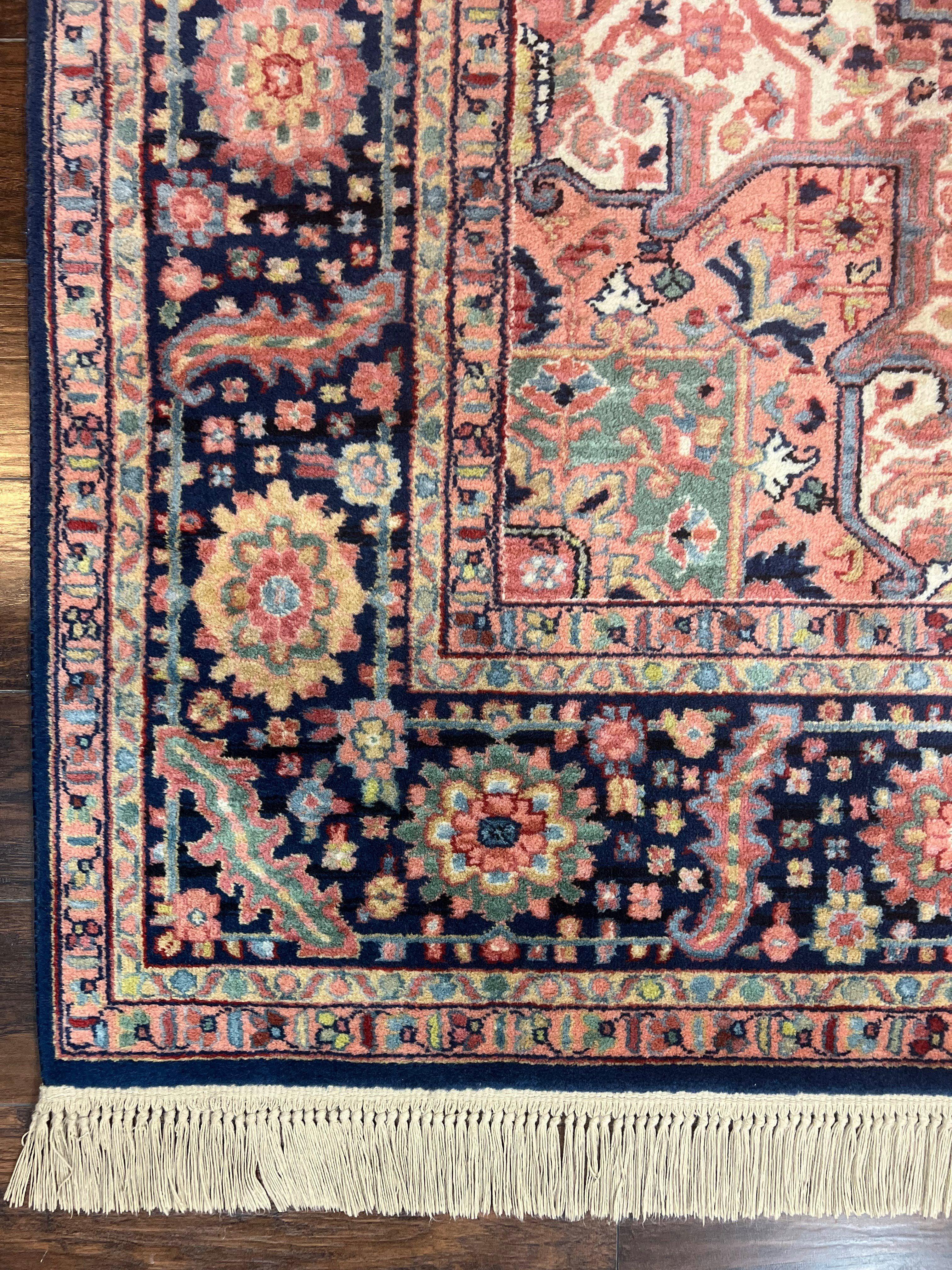 8.8 x 12 Karastan Heriz Rug #726, Vintage Karastan Wool Carpet, Hard to Find Discontinued Original 700 Series, Geometric Area Rug, Oriental - Jewel Rugs