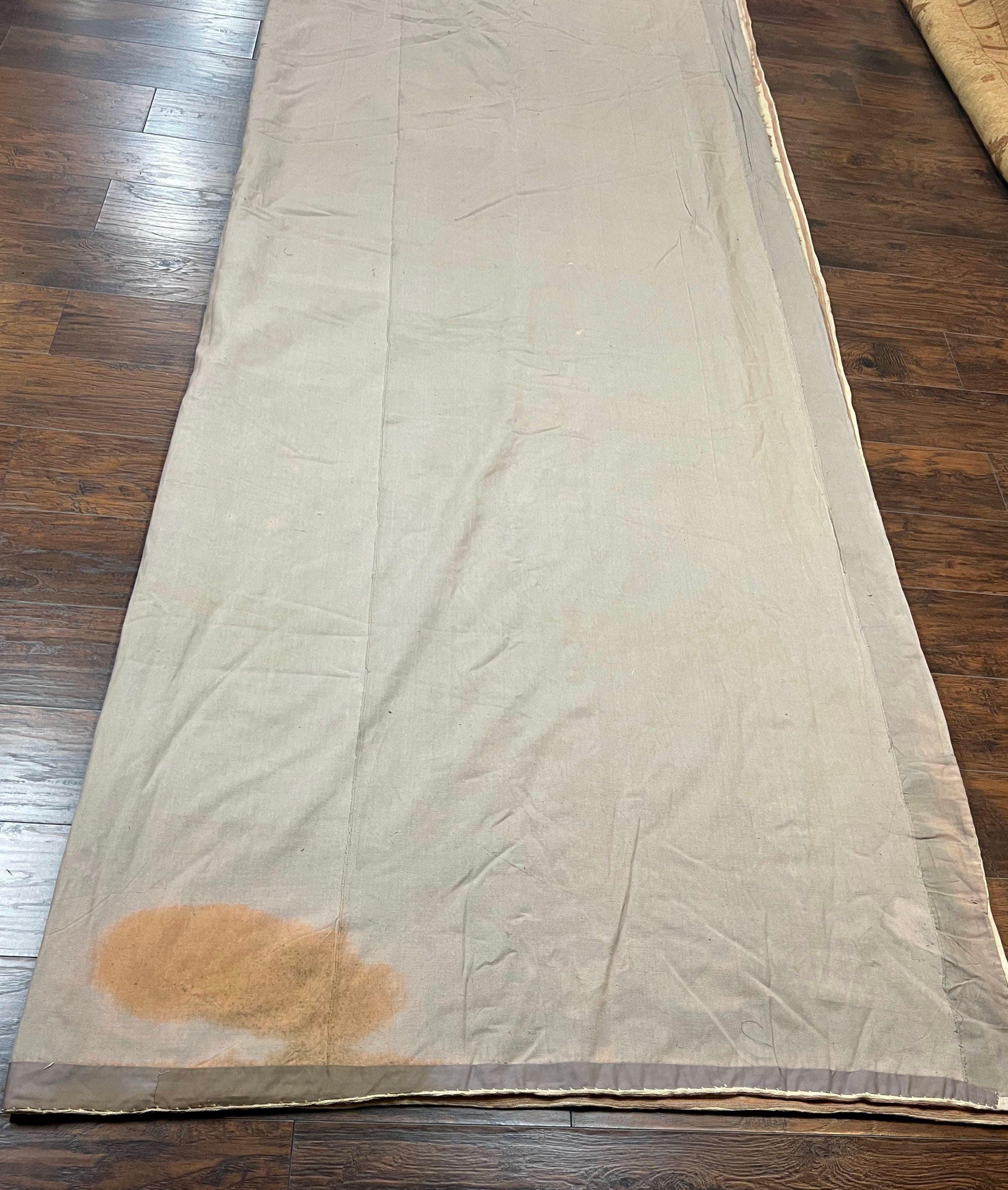 Indian Hand Stitched Rug 9x12 Florall Allover Vintage Wool Cream Rose Floral - Jewel Rugs