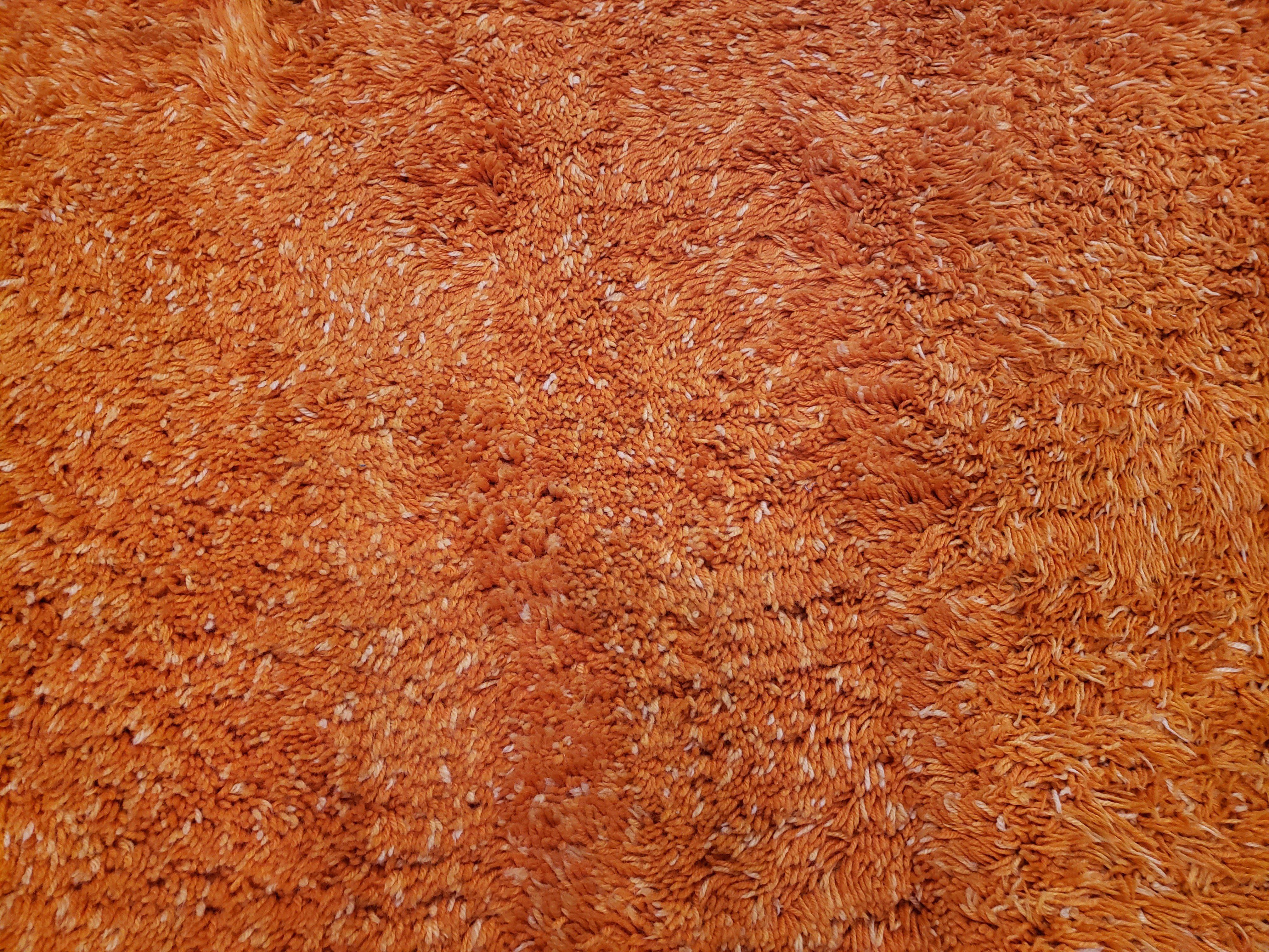 Large Orange Shag Rug 6 x 12, Vintage Mid Century European Shag Rug 6x12 ft, Rya Style Shag Carpet, Room Sized Shag Rug, Long Shag Rug, Soft - Jewel Rugs