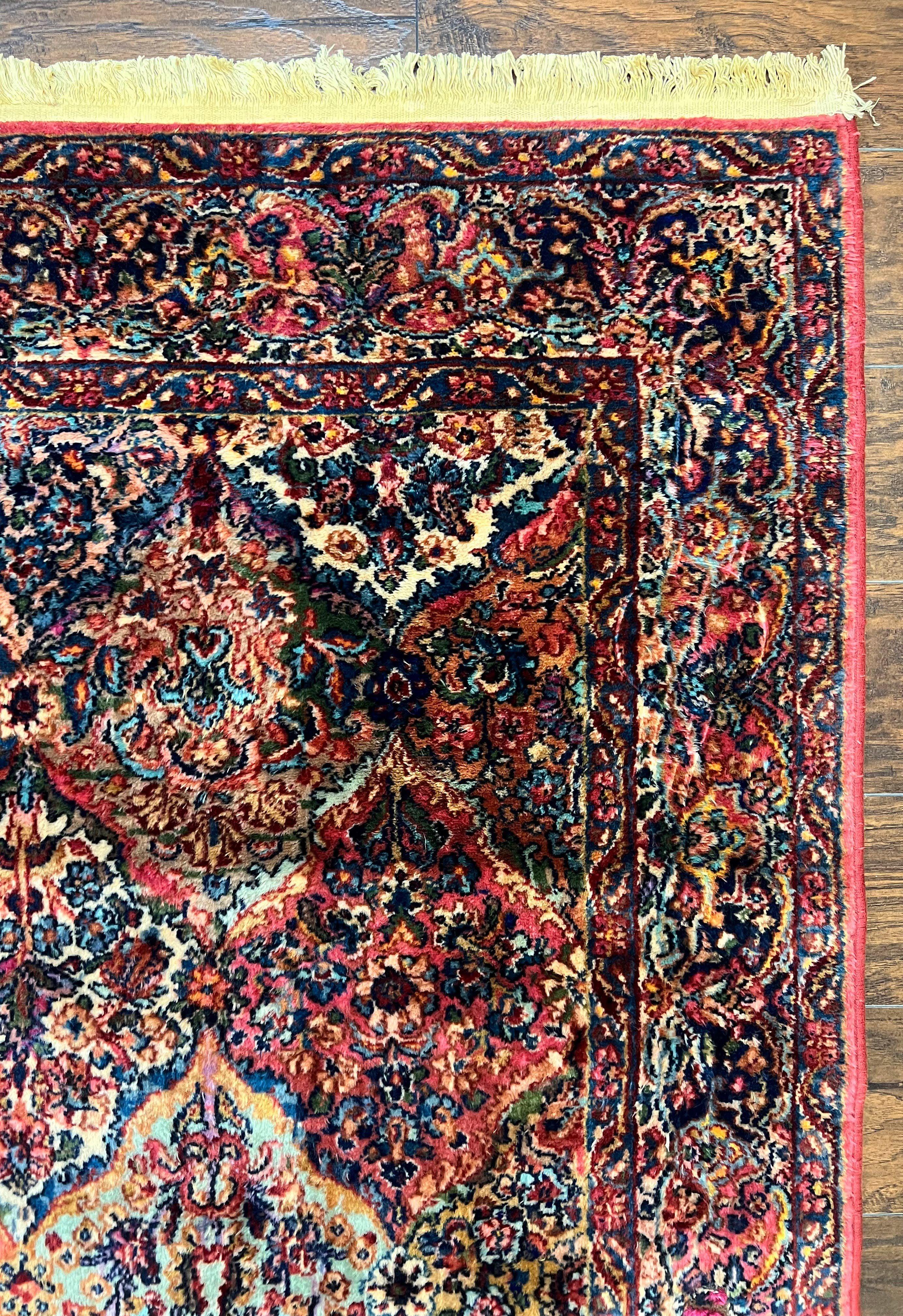 Karastan Multicolor Panel Kirman Rug #717, Wool Karastan Rug 5' 9" x 9', Antique Multipanel Kirman, Original Karastan Collection 700 Series - Jewel Rugs
