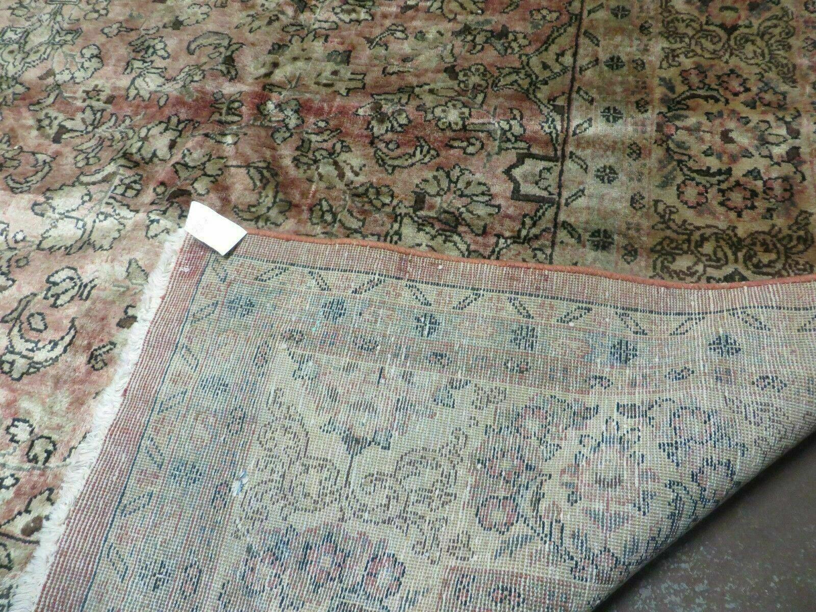 9x12 Persian Rug - Muted Colors - Shiny Wool - Antique Persian Carpet - Room Sized Wool Rug - Allover Floral Design - Hand Knotted Rug - Jewel Rugs