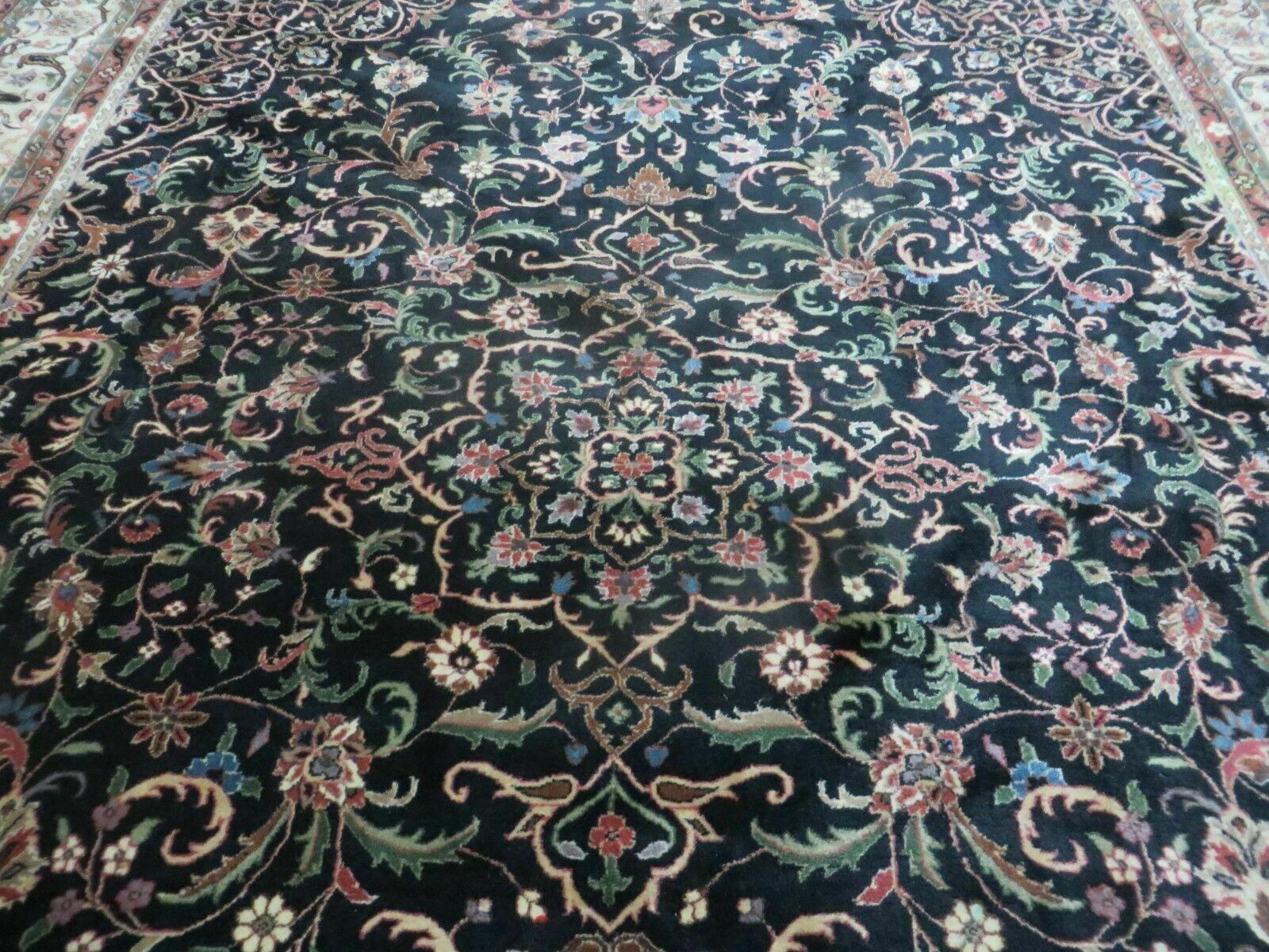 Indo Persian Rug 8x10, Wool Handmade Floral Carpet - Jewel Rugs