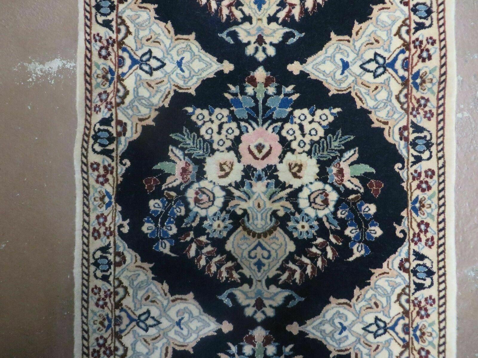 Persian Nain Runner 1.8 x 5 - Wool & Silk - Narrow Runner - Jewel Rugs