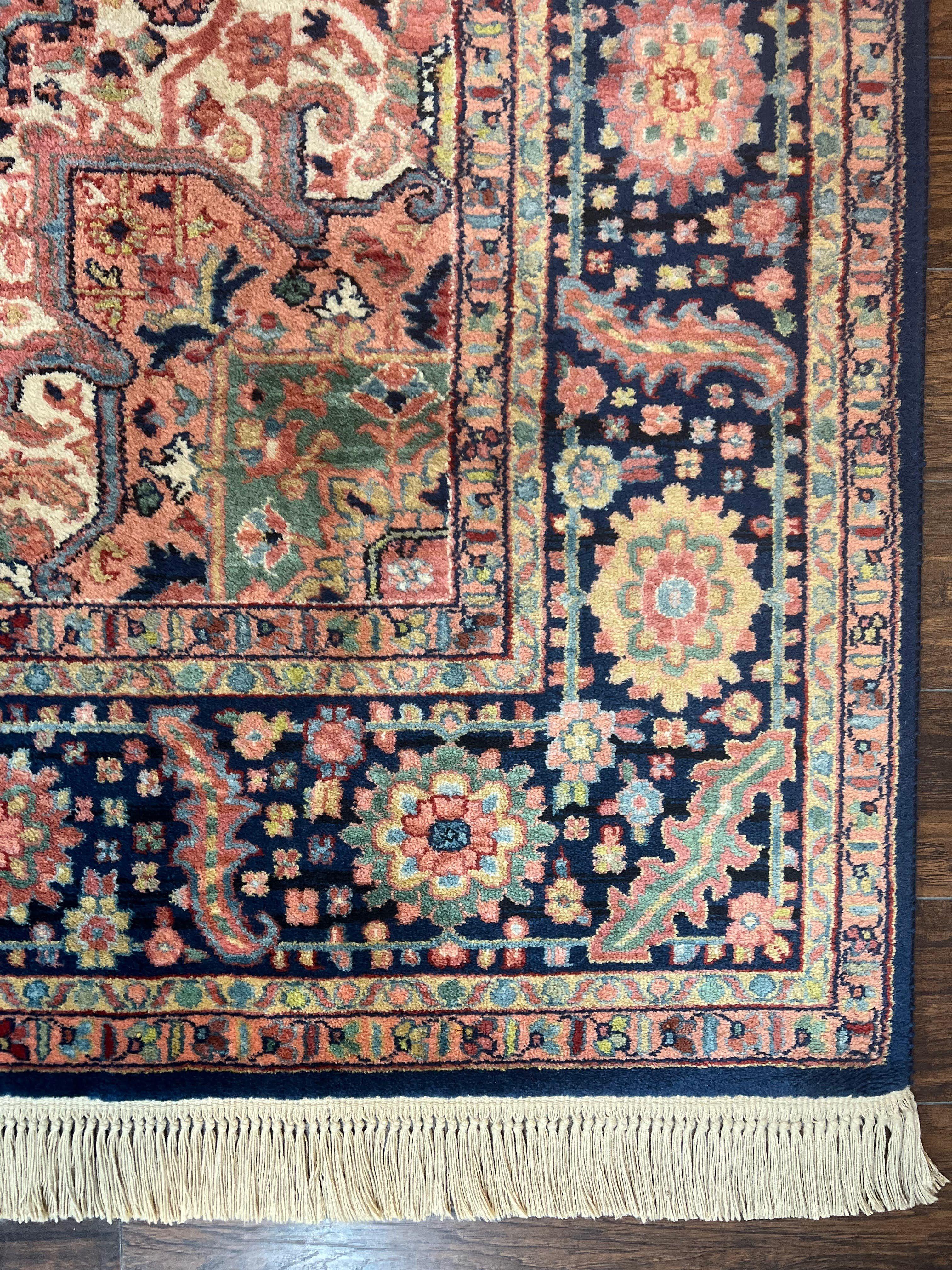 8.8 x 12 Karastan Heriz Rug #726, Vintage Karastan Wool Carpet, Hard to Find Discontinued Original 700 Series, Geometric Area Rug, Oriental - Jewel Rugs