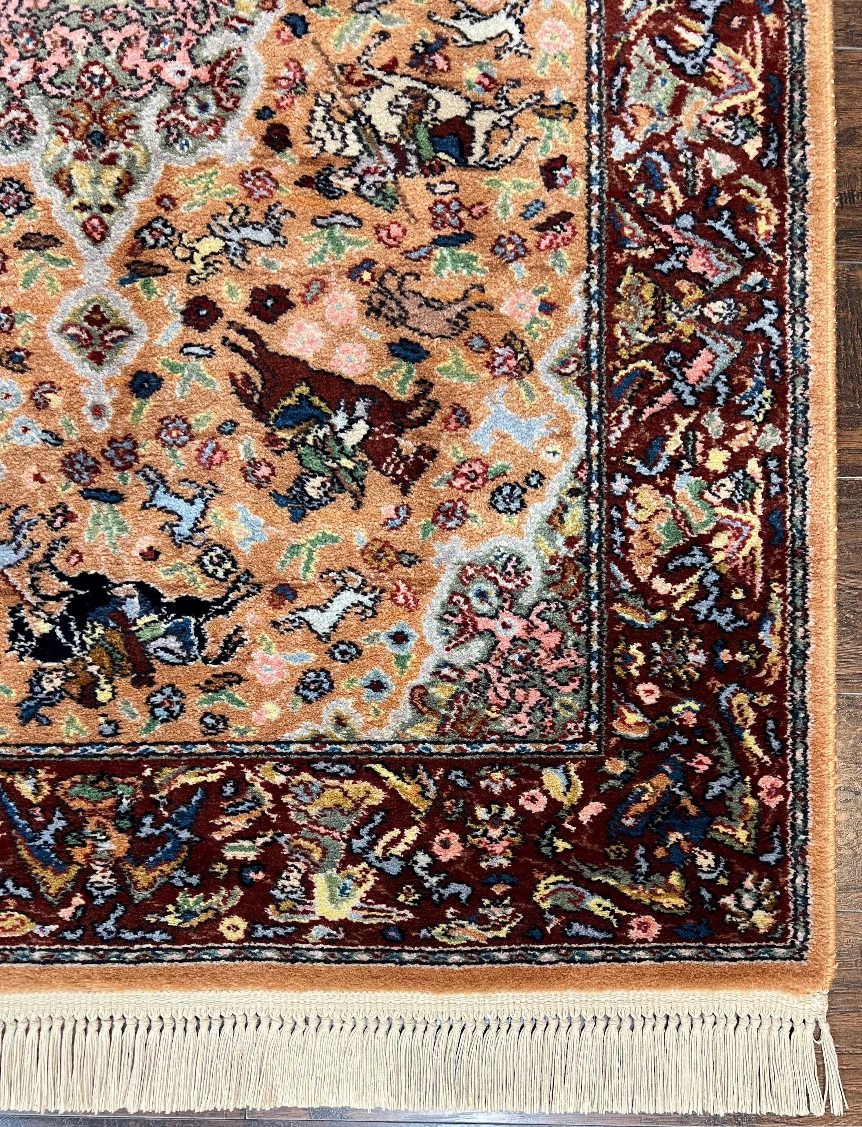 Karastan Rug 4x6 Persian Hunting Pattern #723, Rare Karastan Carpet, Wool Pile, Discontinued Vintage Karastan, Original 700 Series, Tan - Jewel Rugs