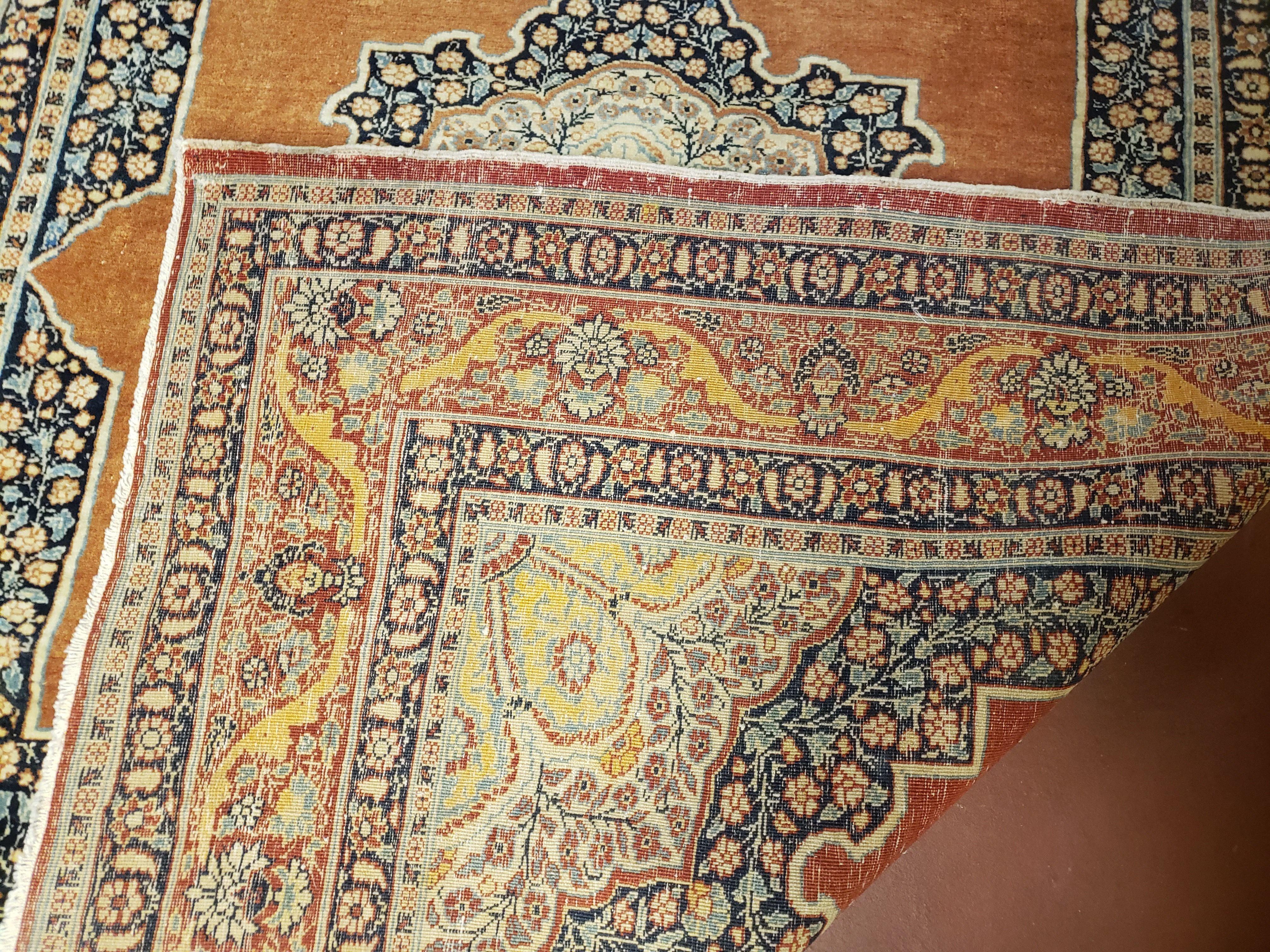 4x6 Antique Turkish Rug, 4 by 6 Orange Persian Rug, Handmade Wool Carpet, Red Rug 4 x 6, Medallion Rug, Finely Knotted Rug Bedroom Rug Nice - Jewel Rugs