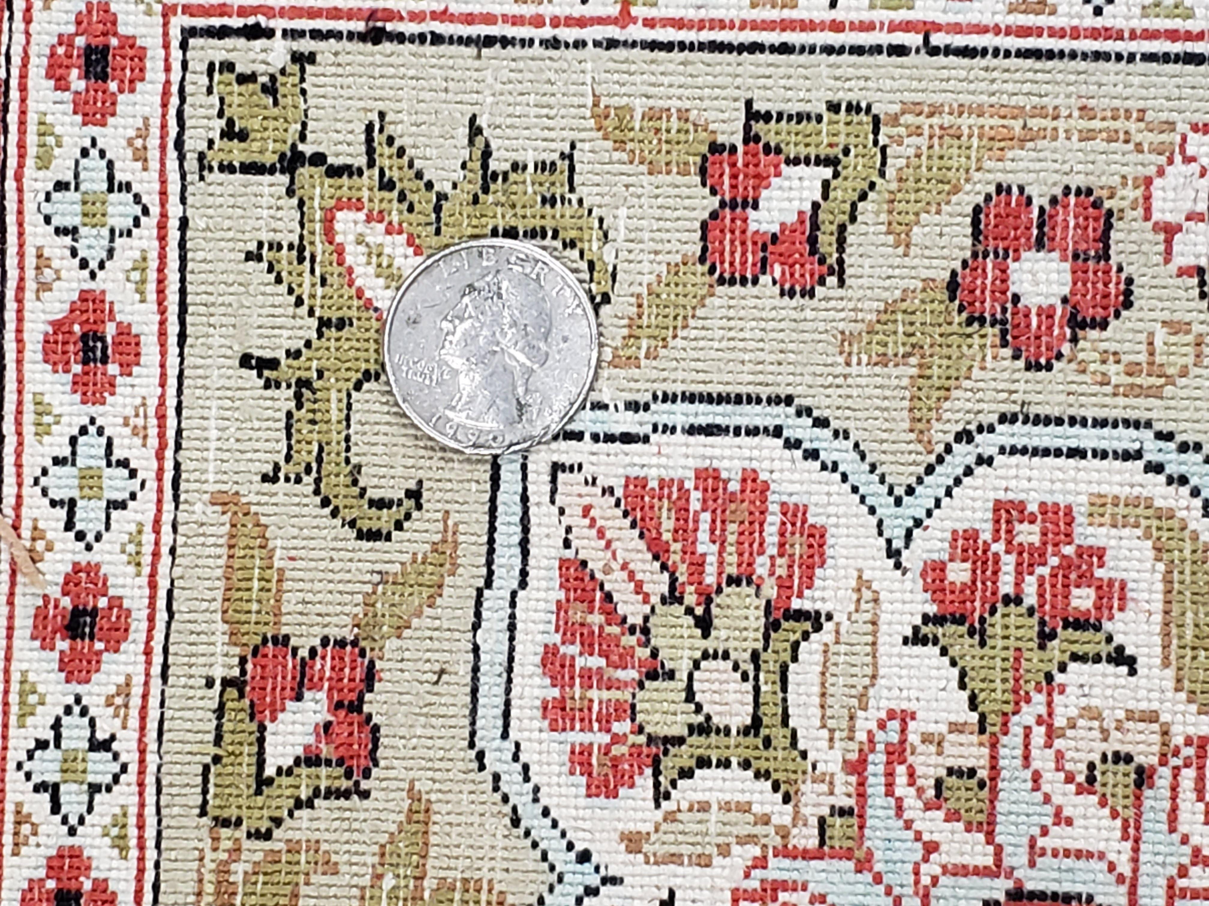 Stunning Silk Hereke Rug 8x10, Super Fine 500+ KPSI, Signature Master Weaver, Room Sized All Silk Turkish Carpet, Silk on Silk, Masterpiece - Jewel Rugs