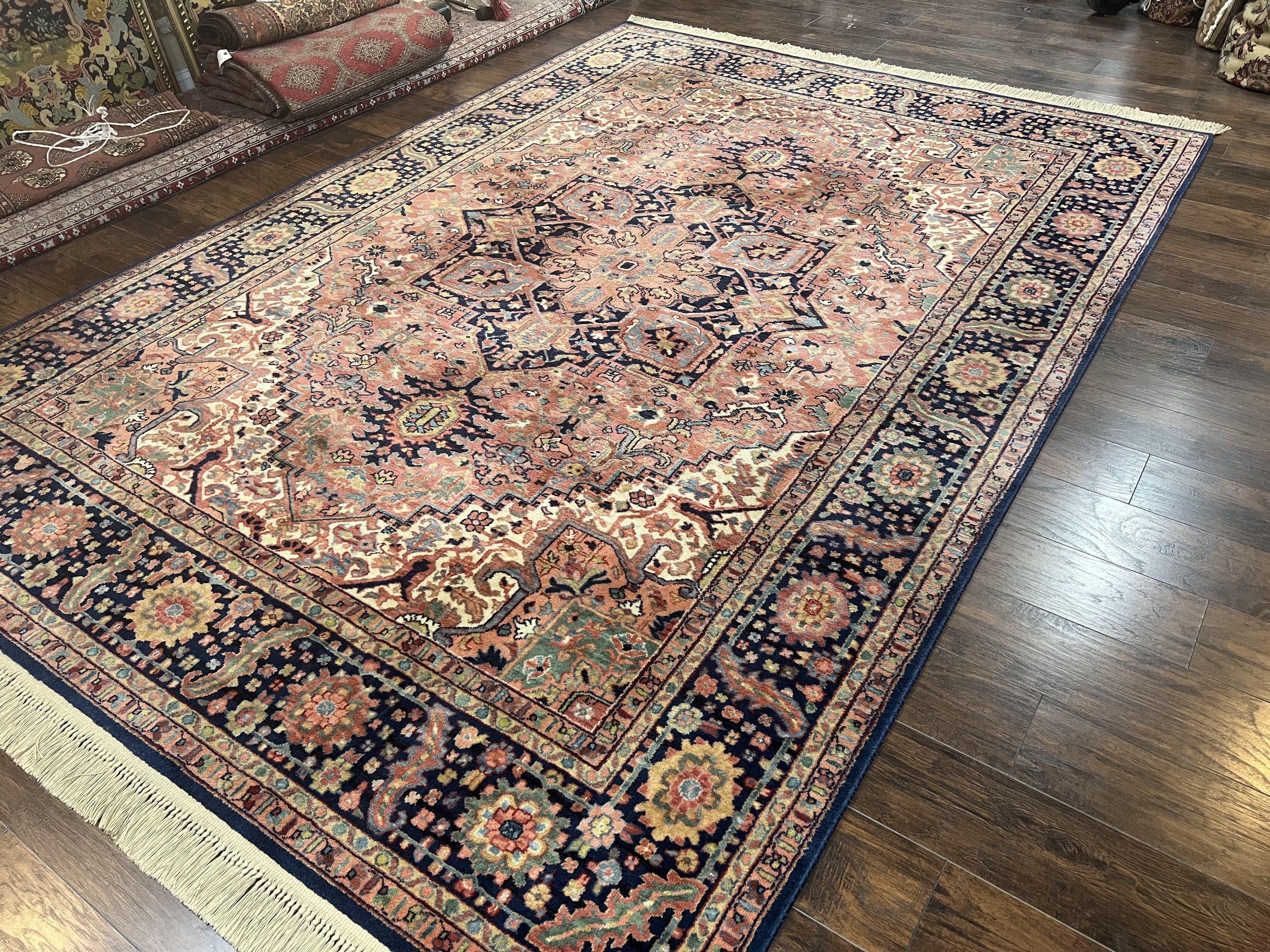 8.8 x 12 Karastan Heriz Rug #726, Vintage Karastan Wool Carpet, Hard to Find Discontinued Original 700 Series, Geometric Area Rug, Oriental - Jewel Rugs