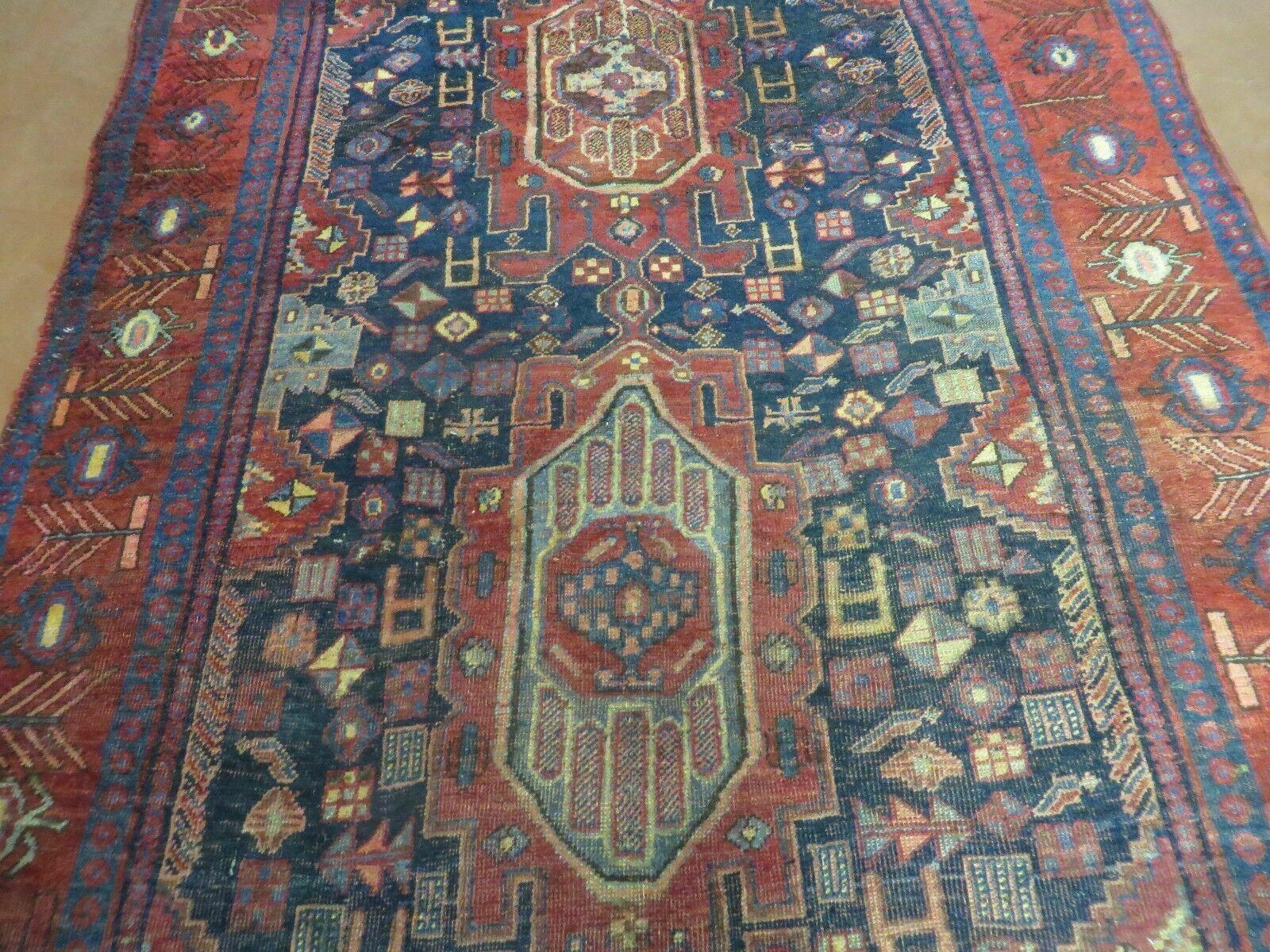 4' X 10' Antique Handmade Turkish Floral Tribal Oriental Wool Rug #627 - Jewel Rugs