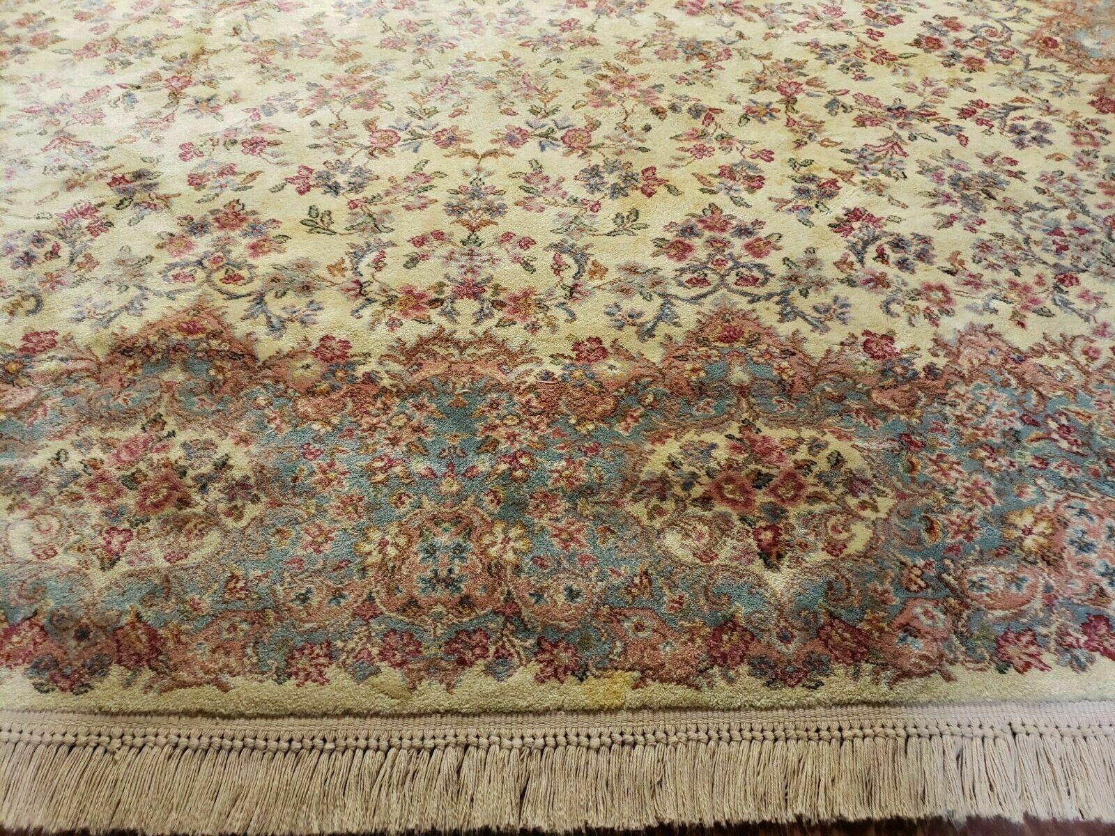 10' X 12' Karastan Ivory Kirman # 788 Wool Area Rug American Made Beauty - Jewel Rugs