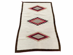 Navajo Rug, Navajo Blanket, Antique Navajo Rug 2.5 x 4, Diamond Navajo Rug, Vintage Navajo Rug, Wool Navajo Rug, Beige Navajo Rug - Jewel Rugs