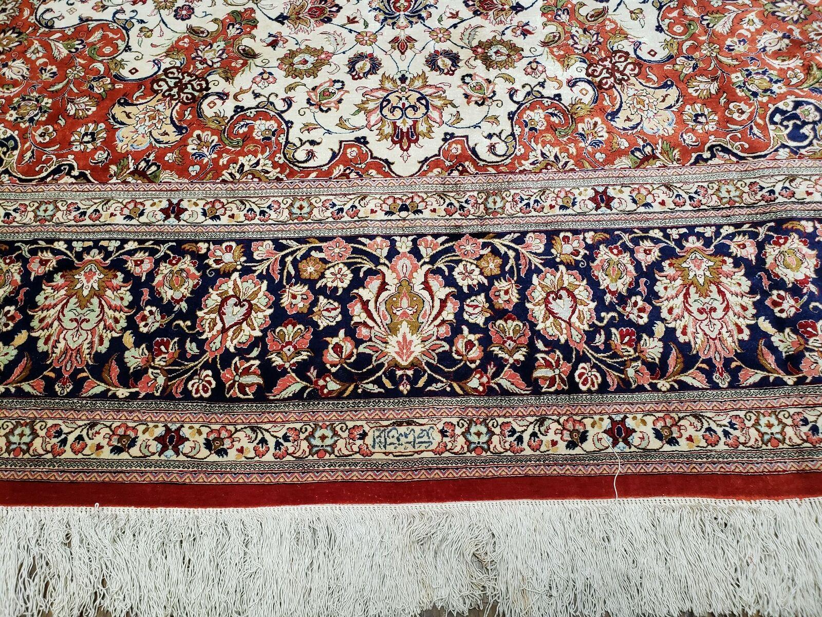 Stunning Persian Silk Qum Rug 10x13, Signed Ahmadi, 600 KPSI, Masterpiece - Jewel Rugs