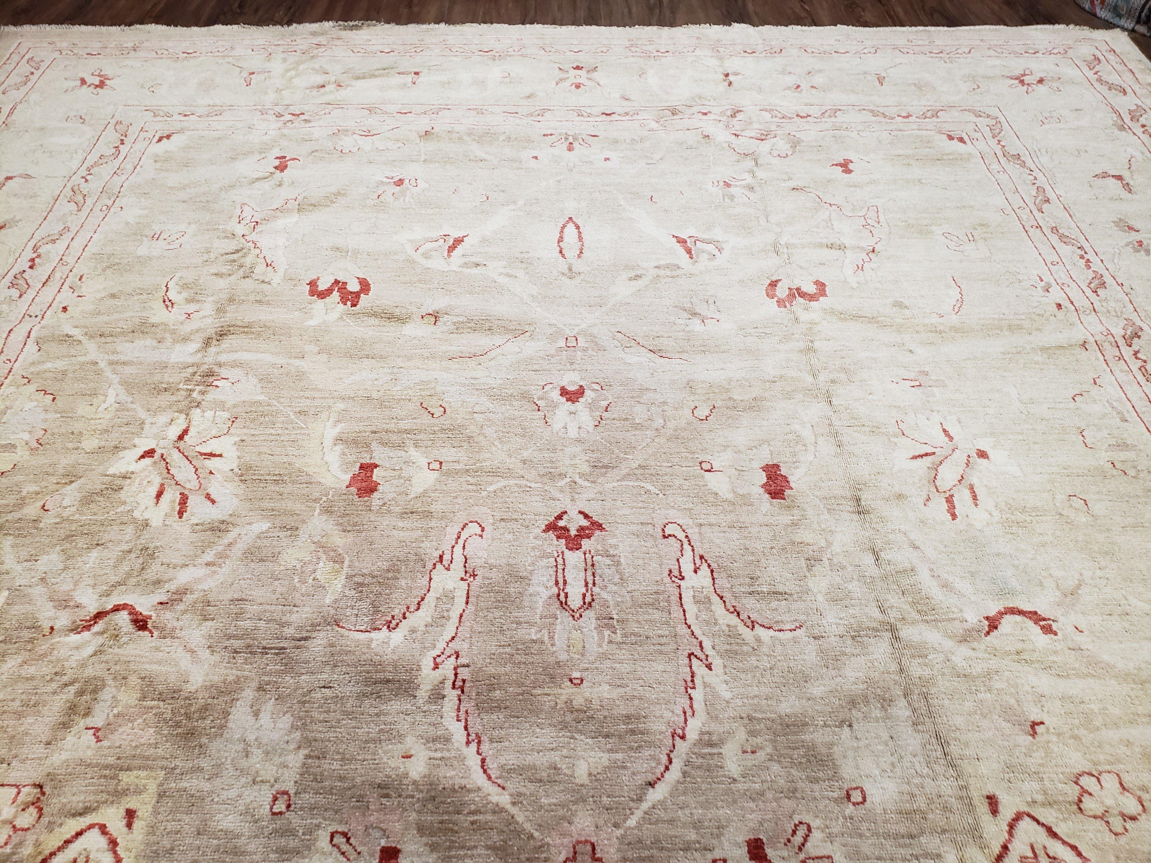 Turkish Oushak Rug 9x13, Vintage Wool Handmade Turkish Carpet, Neutral Colors, Decorative Rug, Living Room Rug, Modern - Jewel Rugs