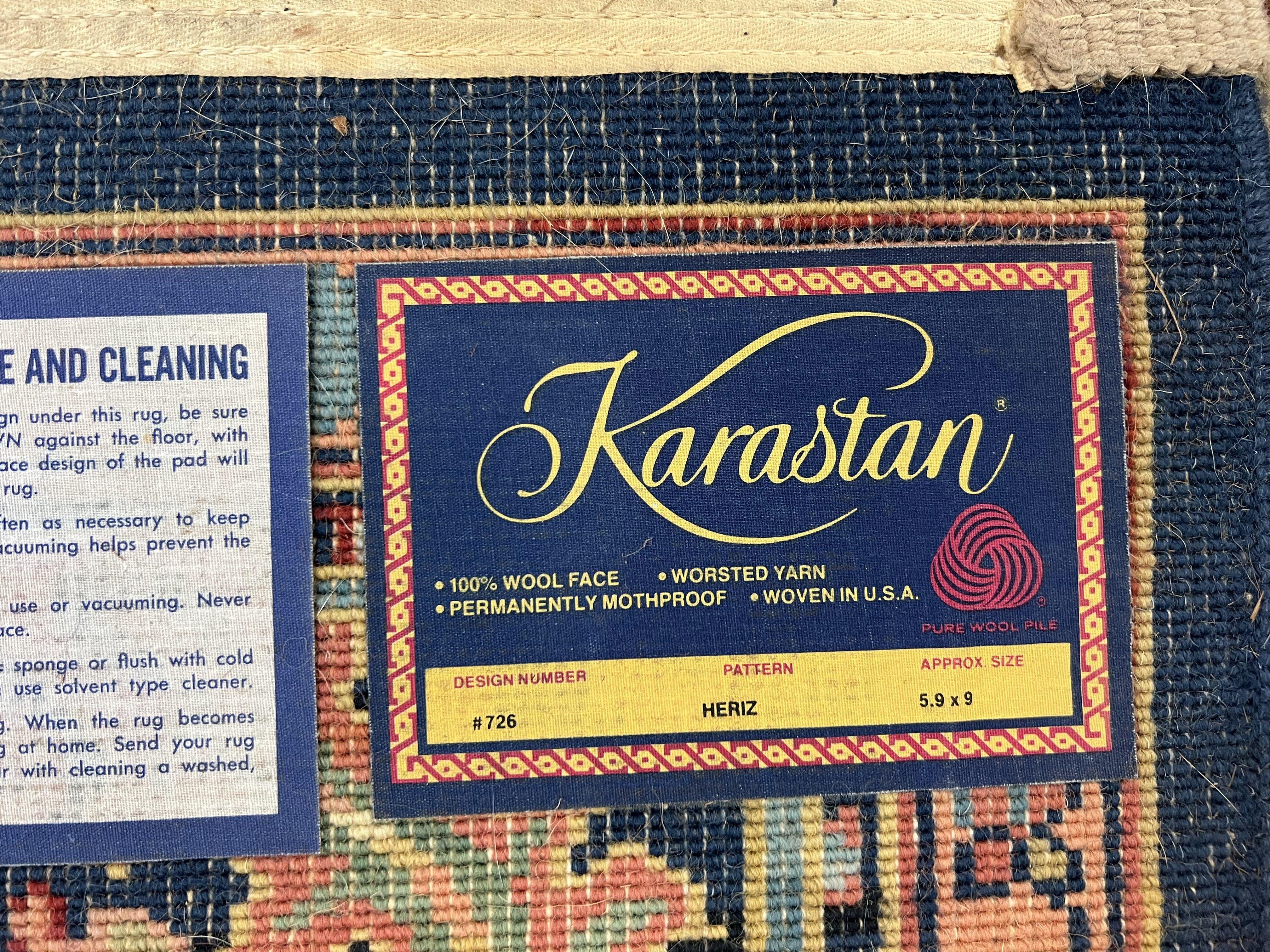 Karastan Heriz Rug 5'9" x 9', Vintage Karastan Wool Carpet Heriz Pattern #726, Rare, Hard to Find, Original 700 Series, Heriz Serapi Rug - Jewel Rugs