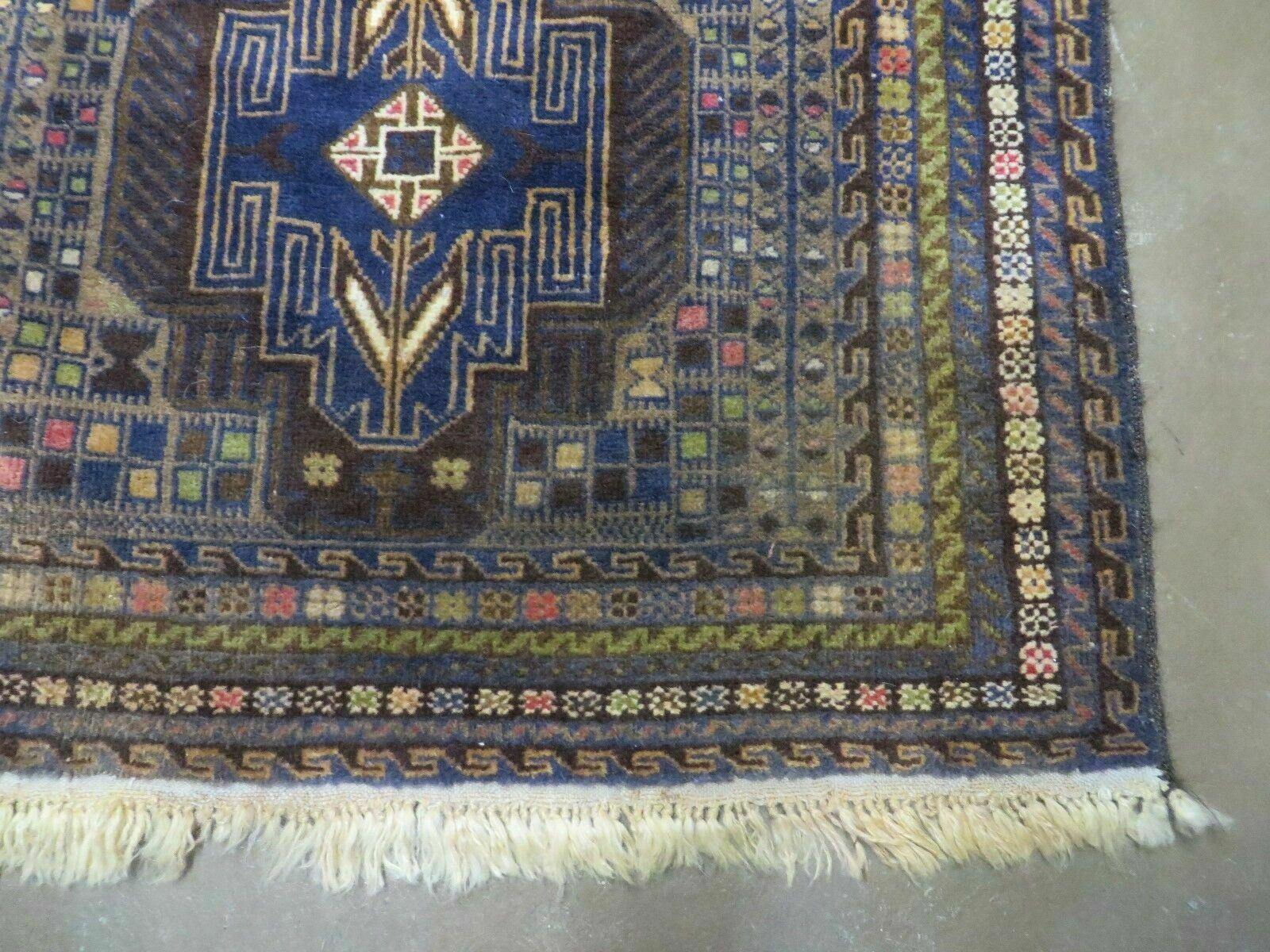 3' 5" X 6' 6" Vintage Handmade Pakistani Balouchi Balouch Tribal Wool Rug Nice - Jewel Rugs
