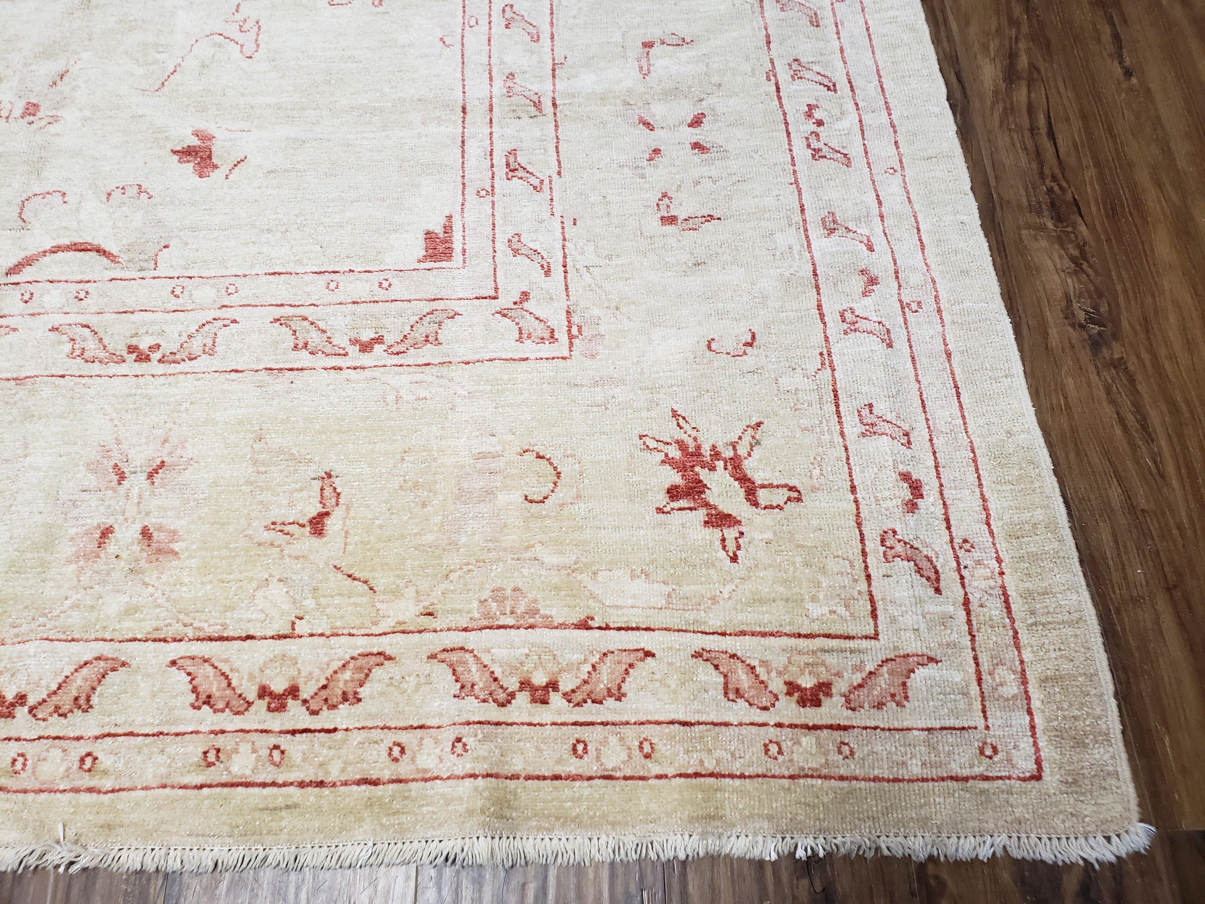 Turkish Oushak Rug 9x13, Vintage Wool Handmade Turkish Carpet, Neutral Colors, Decorative Rug, Living Room Rug, Modern - Jewel Rugs