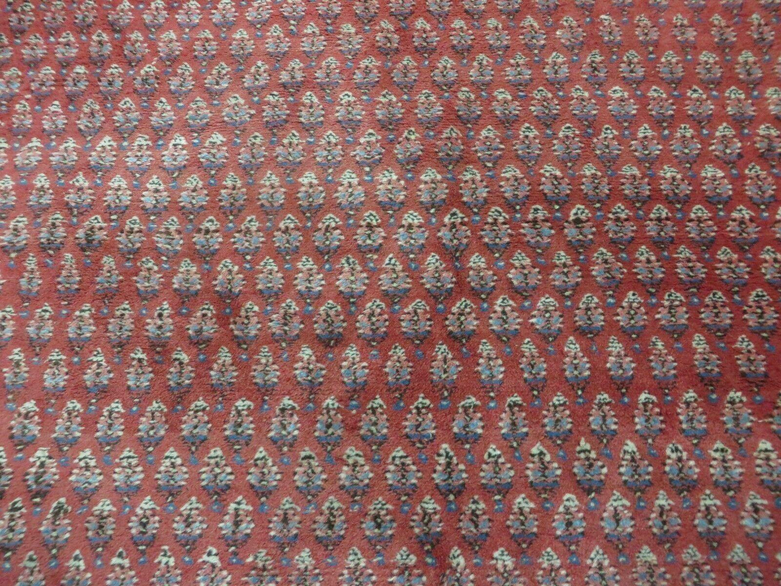 7' X 9' Vintage India Oriental Paisley Handmade Wool Rug Red Vegetable Dyes - Jewel Rugs