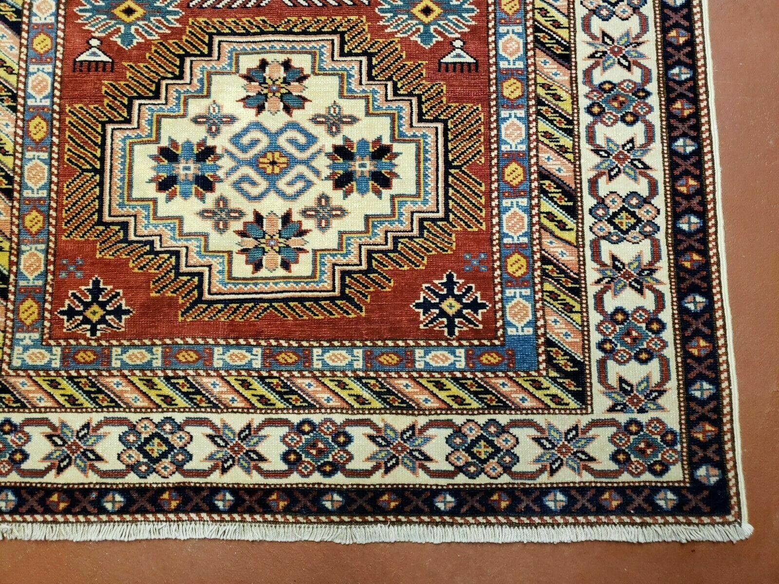 3' X 5' Vintage Handmade Turkish Caucasian Kazak Shirvan Wool Rug Colorful Nice - Jewel Rugs
