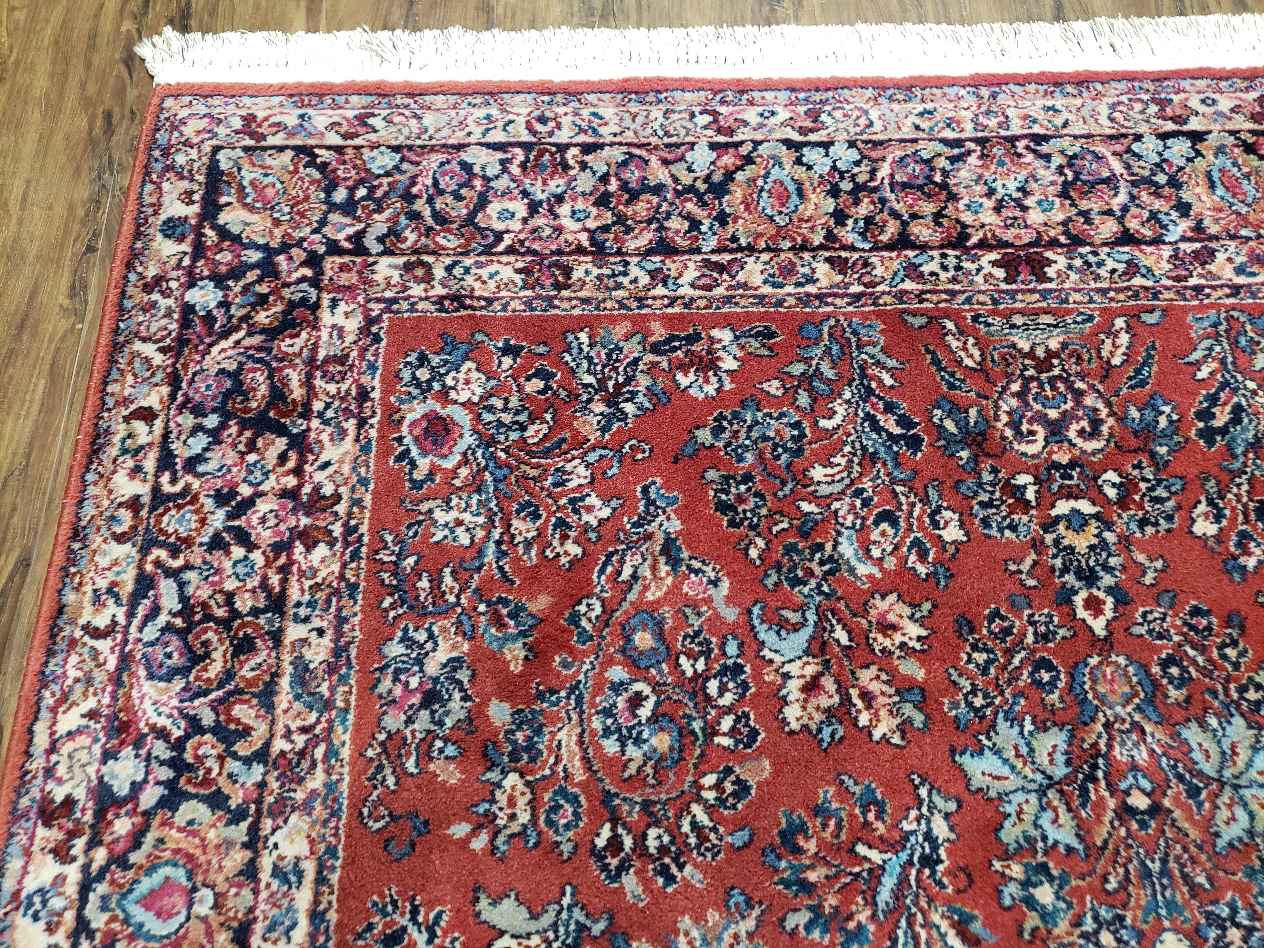 Antique Karastan Rug 5.9 x 9, Karastan Saroukk #785, Original Karastan Collection, 700 Series, Red Wool Karastan Rug, Discontinued, Vintage - Jewel Rugs