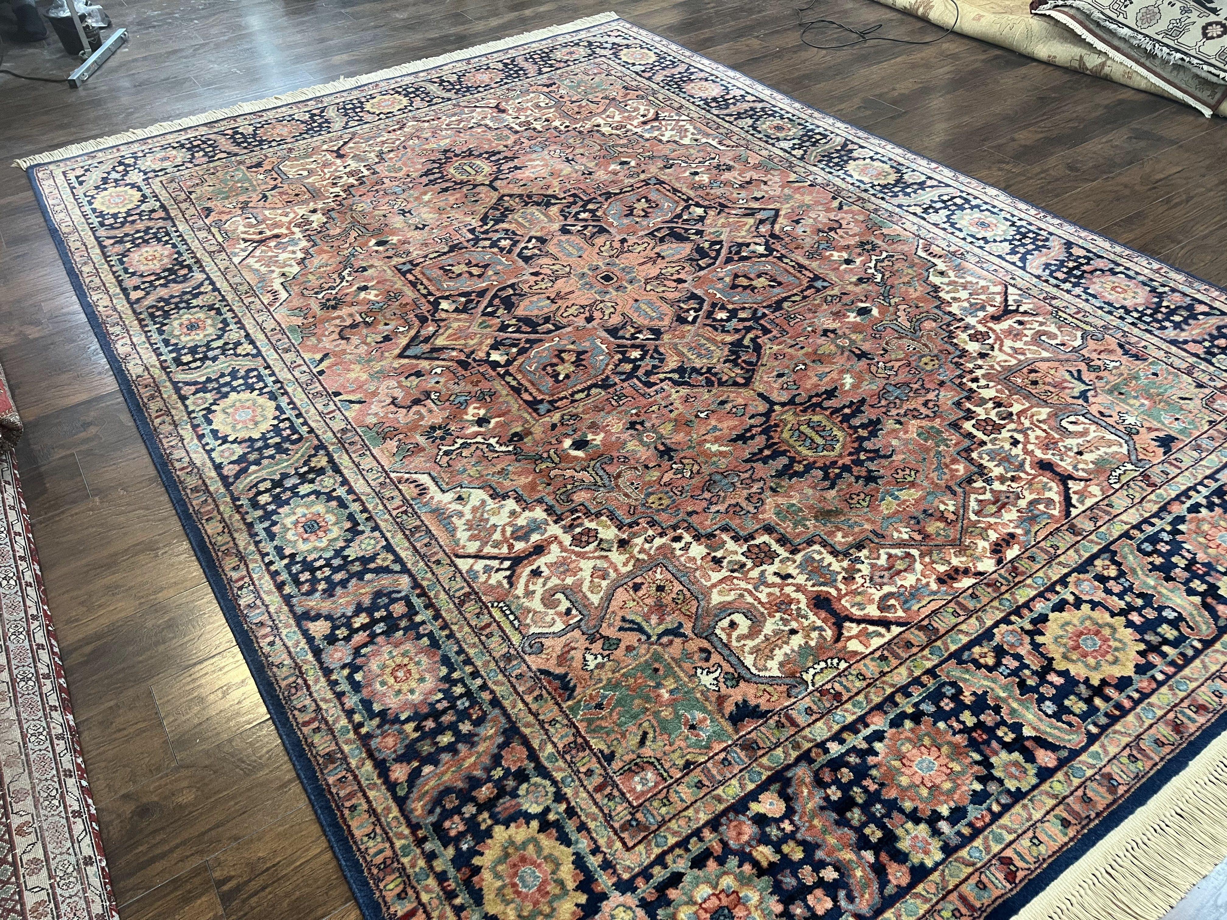 8.8 x 12 Karastan Heriz Rug #726, Vintage Karastan Wool Carpet, Hard to Find Discontinued Original 700 Series, Geometric Area Rug, Oriental - Jewel Rugs
